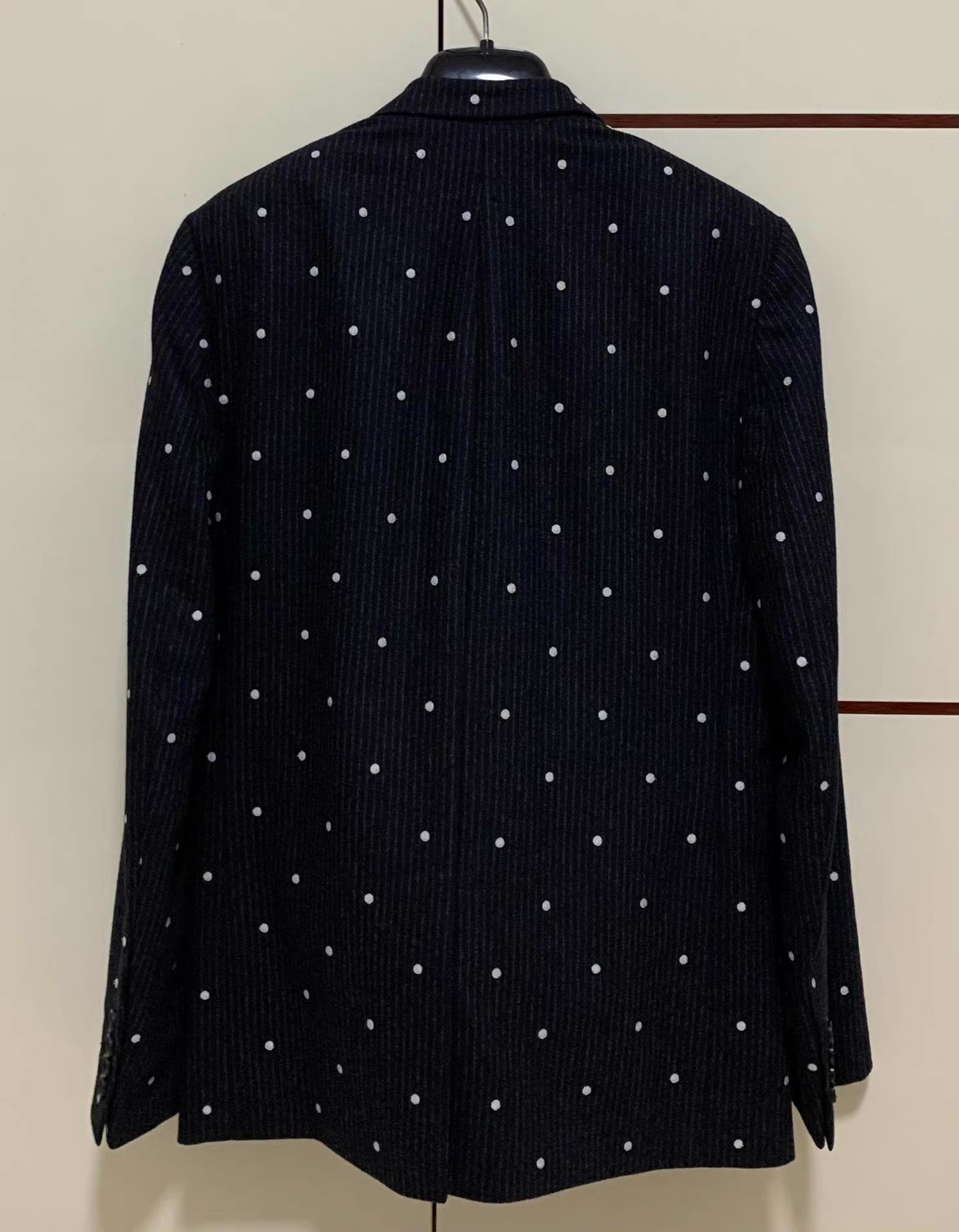 Dior Blue Polka Dot and Stripe Pattern Blazer Size US M / EU 48-50 / 2 - 2 Thumbnail