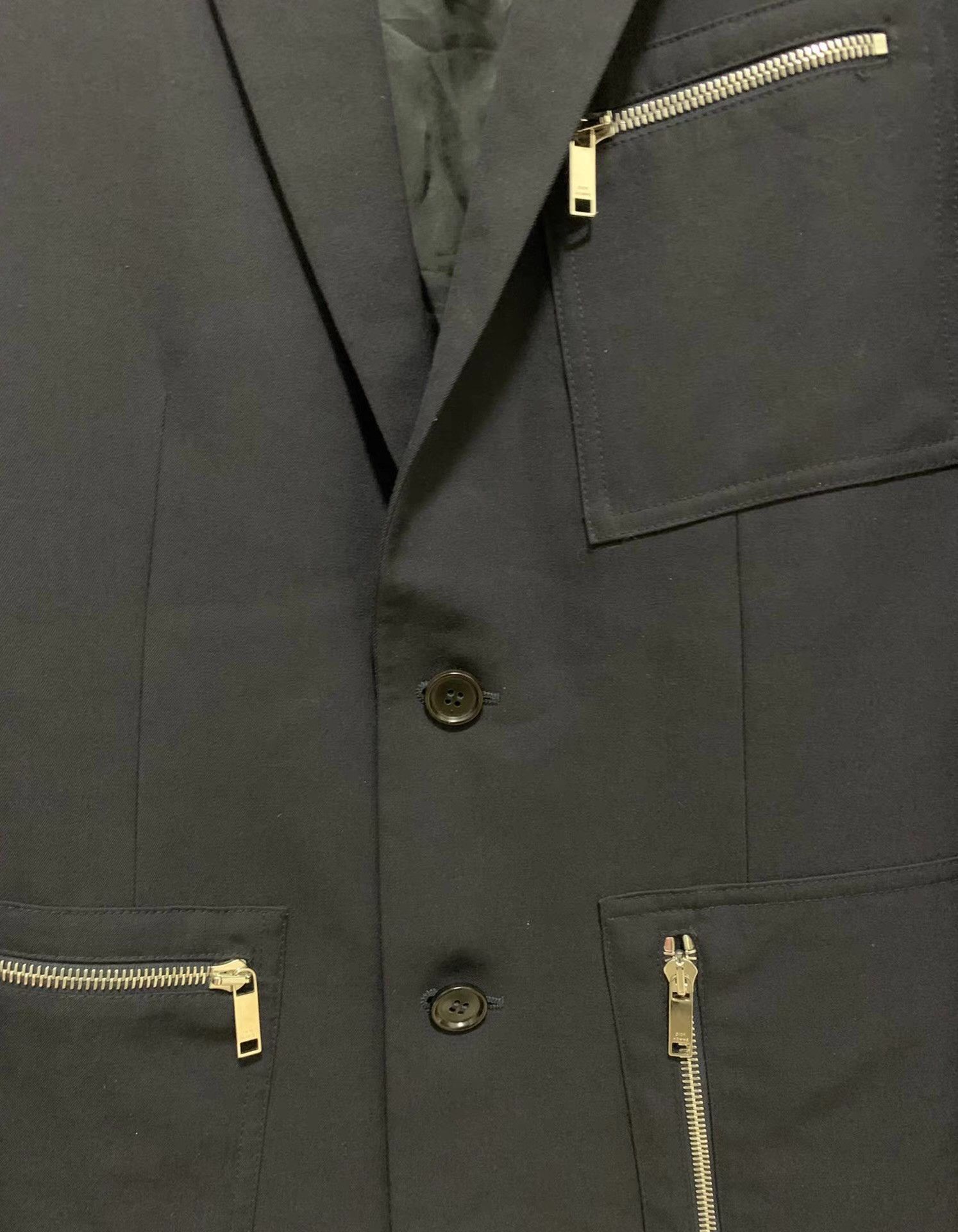 Dior Black Structured Jacket with Zip Pockets and Sleeves Size US M / EU 48-50 / 2 - 3 Thumbnail
