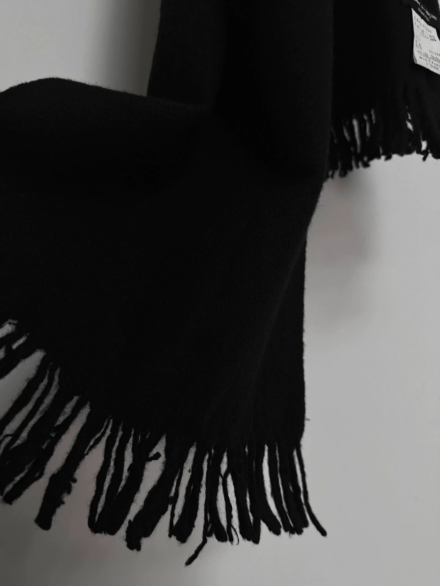 Comme des Garcons Black Fringed Scarf Size ONE SIZE - 4 Thumbnail