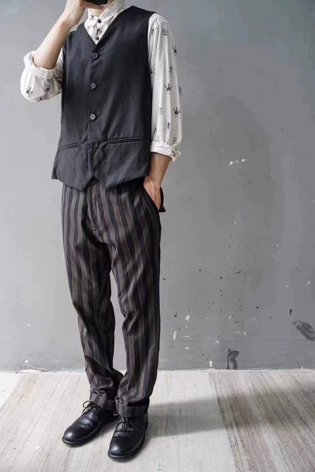 Geoffrey B. Small Multi-Striped Casual Pants Size US 30 / EU 46 - 5 Thumbnail