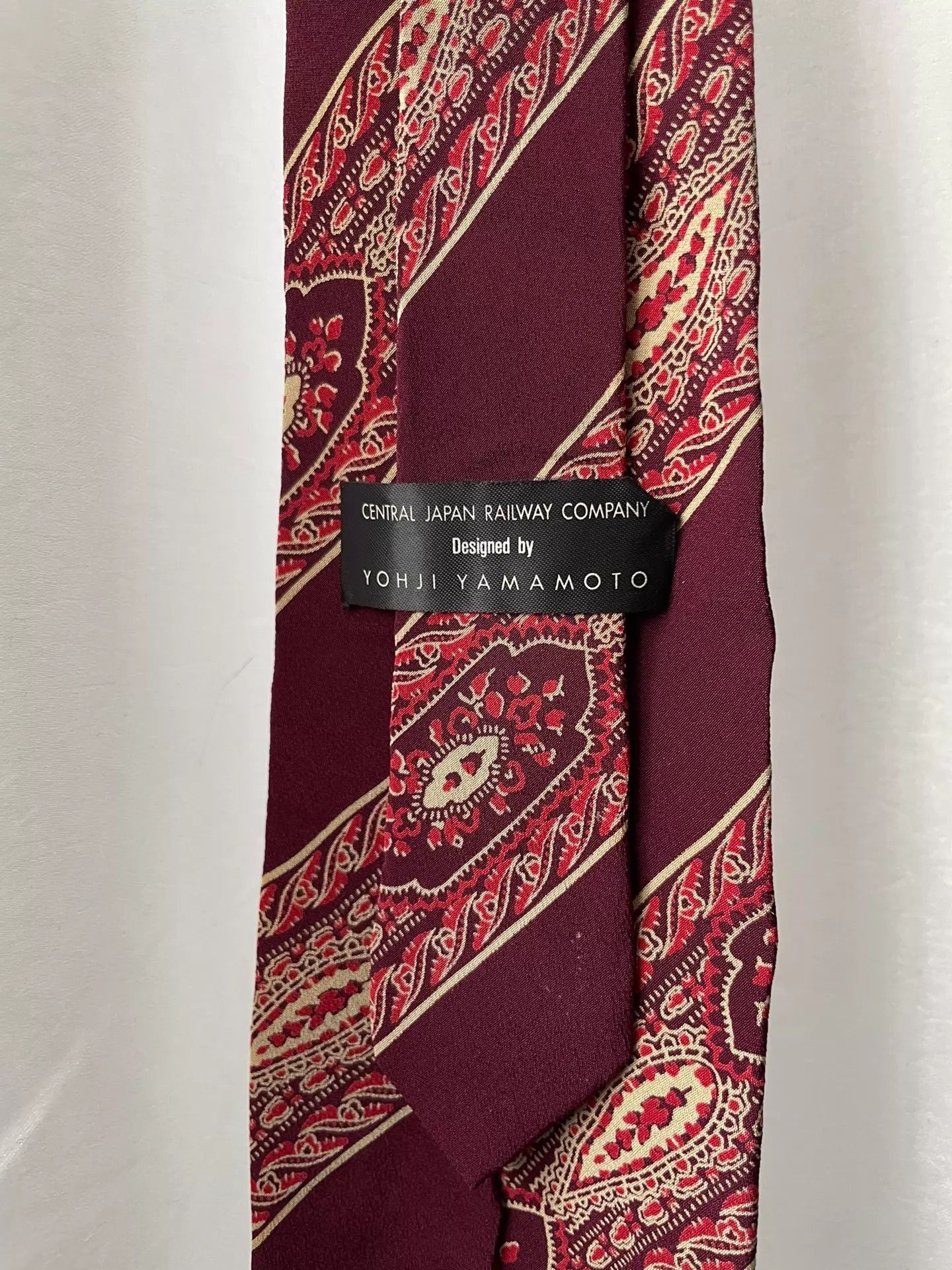 Yohji Yamamoto Red Patterned Necktie Size ONE SIZE - 5 Thumbnail