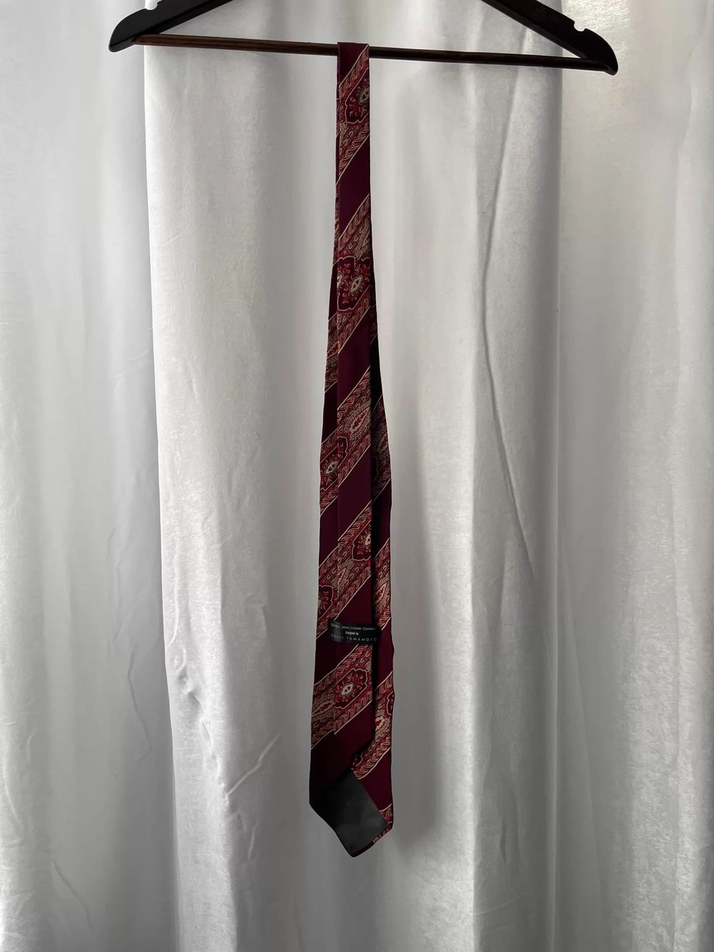 Yohji Yamamoto Red Patterned Necktie Size ONE SIZE - 2 Thumbnail