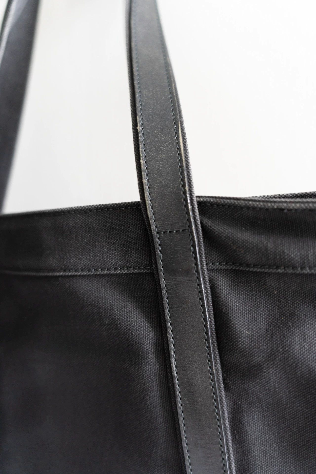 Yohji Yamamoto Black Tote Bag with Leather Straps Size ONE SIZE - 3 Thumbnail