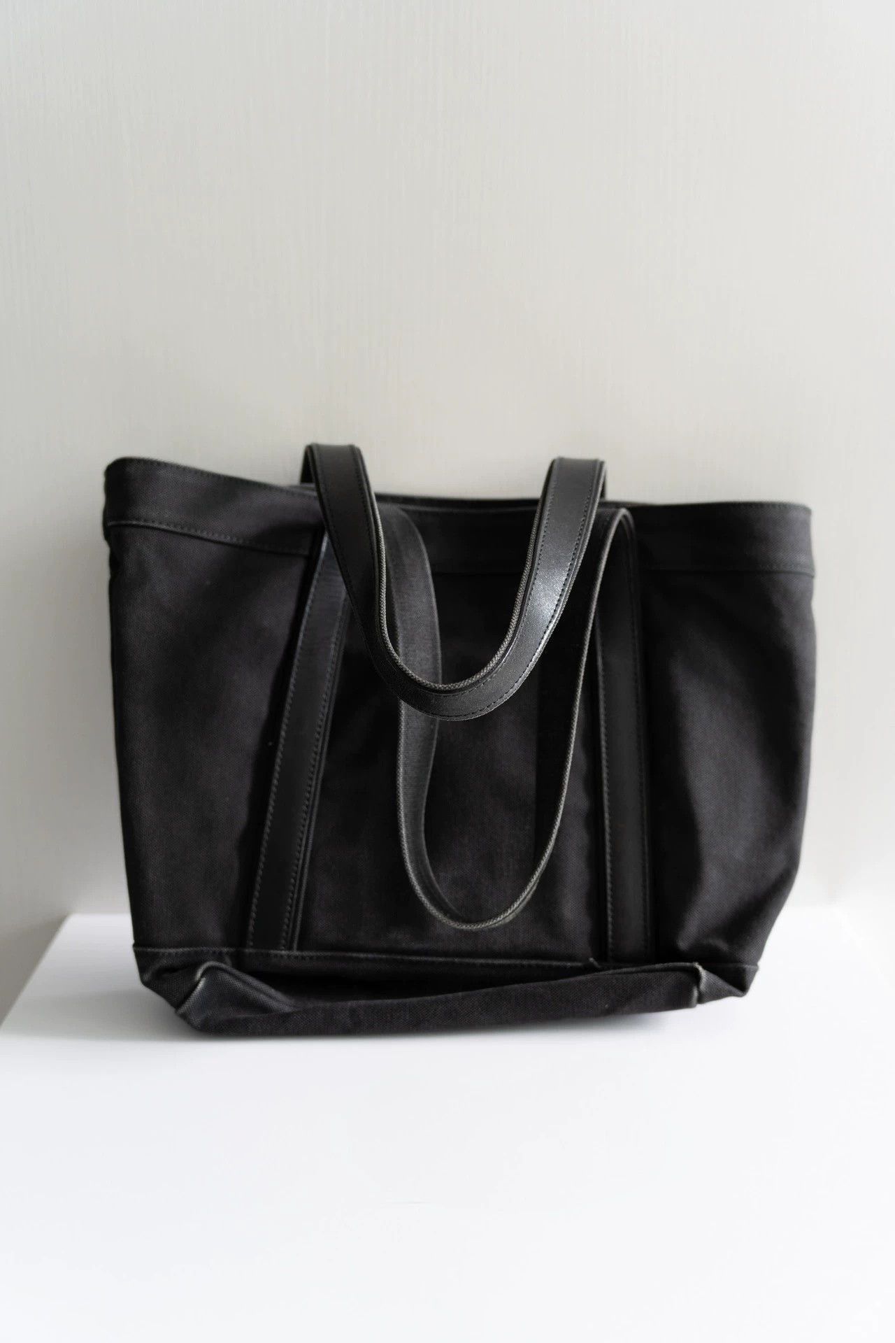 Yohji Yamamoto Black Tote Bag with Leather Straps Size ONE SIZE - 2 Thumbnail