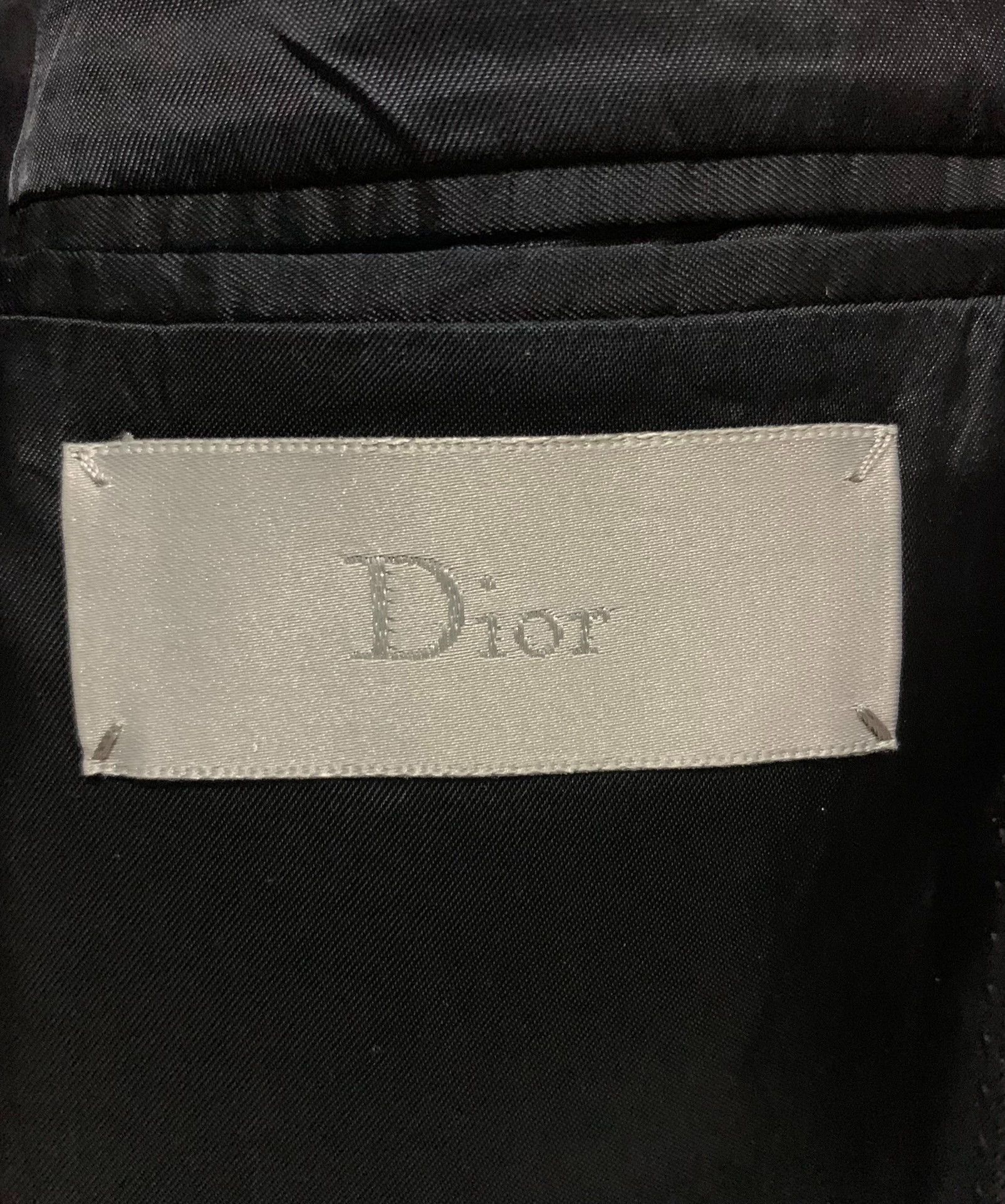 Dior Black Blazer with White Vertical Stripes Size US M / EU 48-50 / 2 - 4 Thumbnail