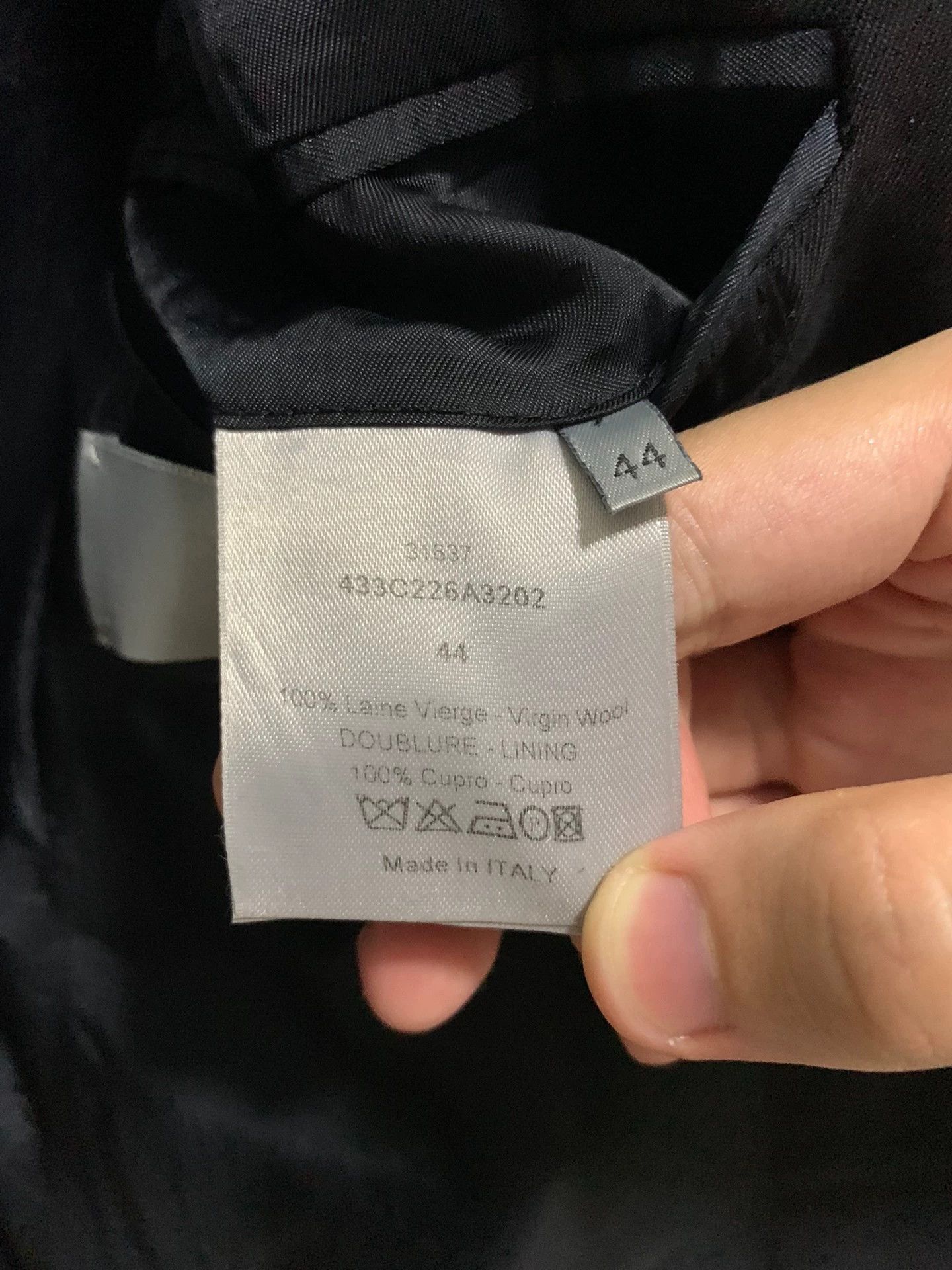 Dior Black Blazer with White Vertical Stripes Size US M / EU 48-50 / 2 - 5 Thumbnail