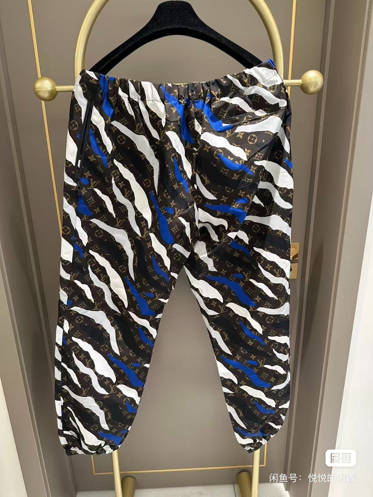 Louis Vuitton LV Monogram Black White Blue Jogging Pants Size US 32 / EU 48 - 2 Thumbnail