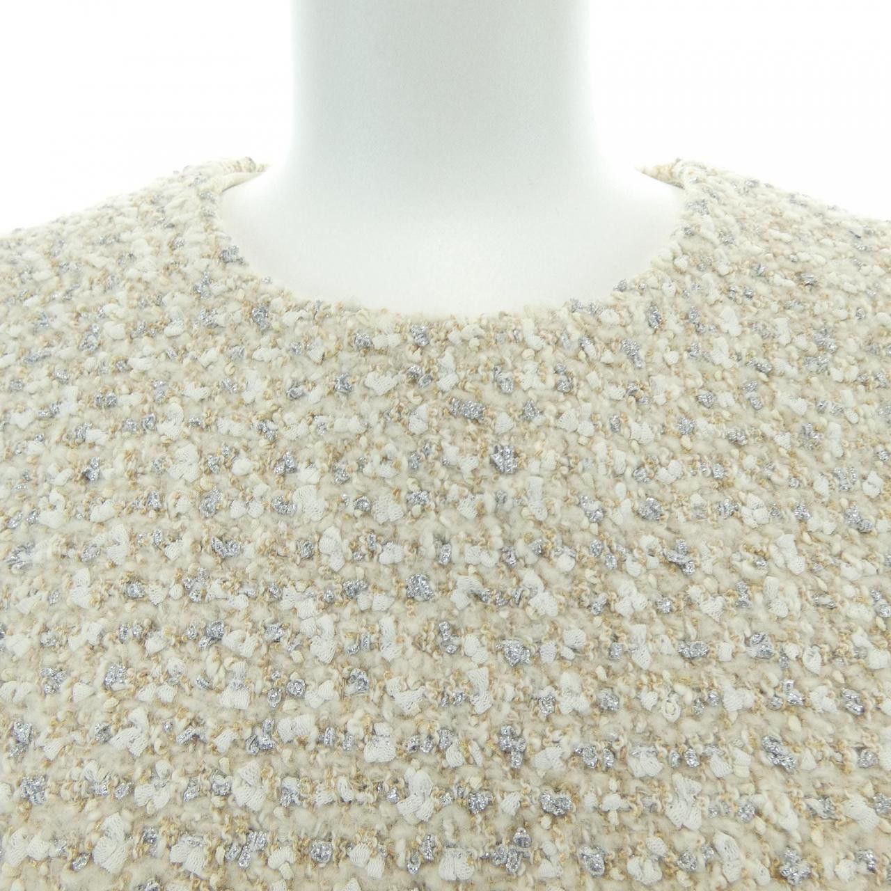 Louis Vuitton Louis Vuitton Louis Vuitton Lurex Tweed Belted Skater Dress Textile Dresses FNDR66O80 DUTY FREE for USA Size ONE SIZE - 6 Thumbnail