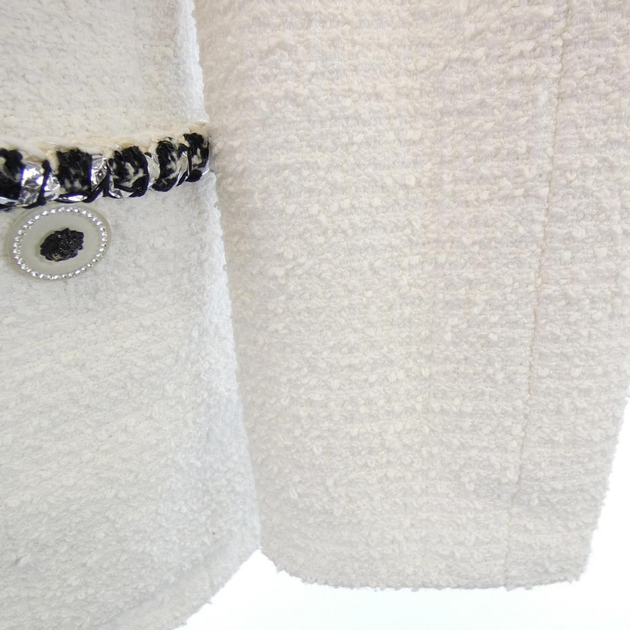 Chanel Chanel Chanel Collarless Jacket Textile Outerwear P72407V64049 DUTY FREE for USA Size ONE SIZE - 6 Thumbnail