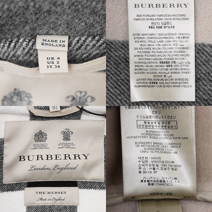 Burberry Burberry Burberry THE MERSEY Wool Blend Coat Textile Outerwear DUTY FREE for USA Size ONE SIZE - 10 Thumbnail