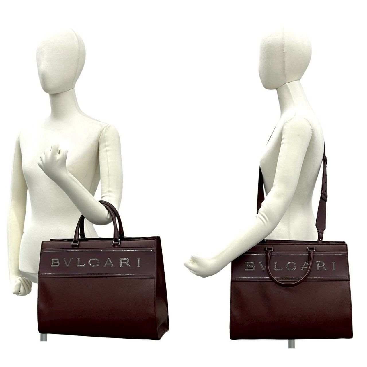 Bvlgari Bvlgari Bvlgari Leather 2way Tote Bag Leather Shoulder Bag DUTY FREE for USA Size ONE SIZE - 3 Thumbnail