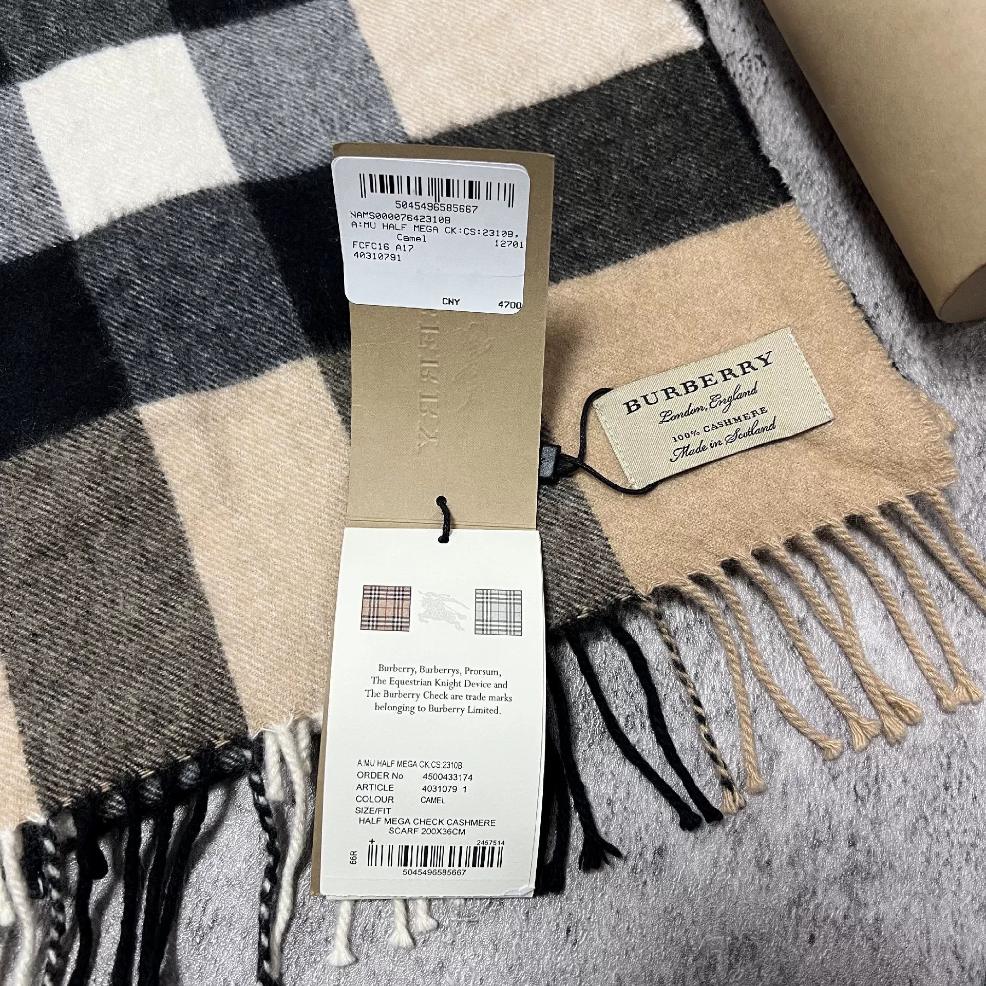 Burberry Burberry Plaid Scarf one size Men Size ONE SIZE - 5 Thumbnail