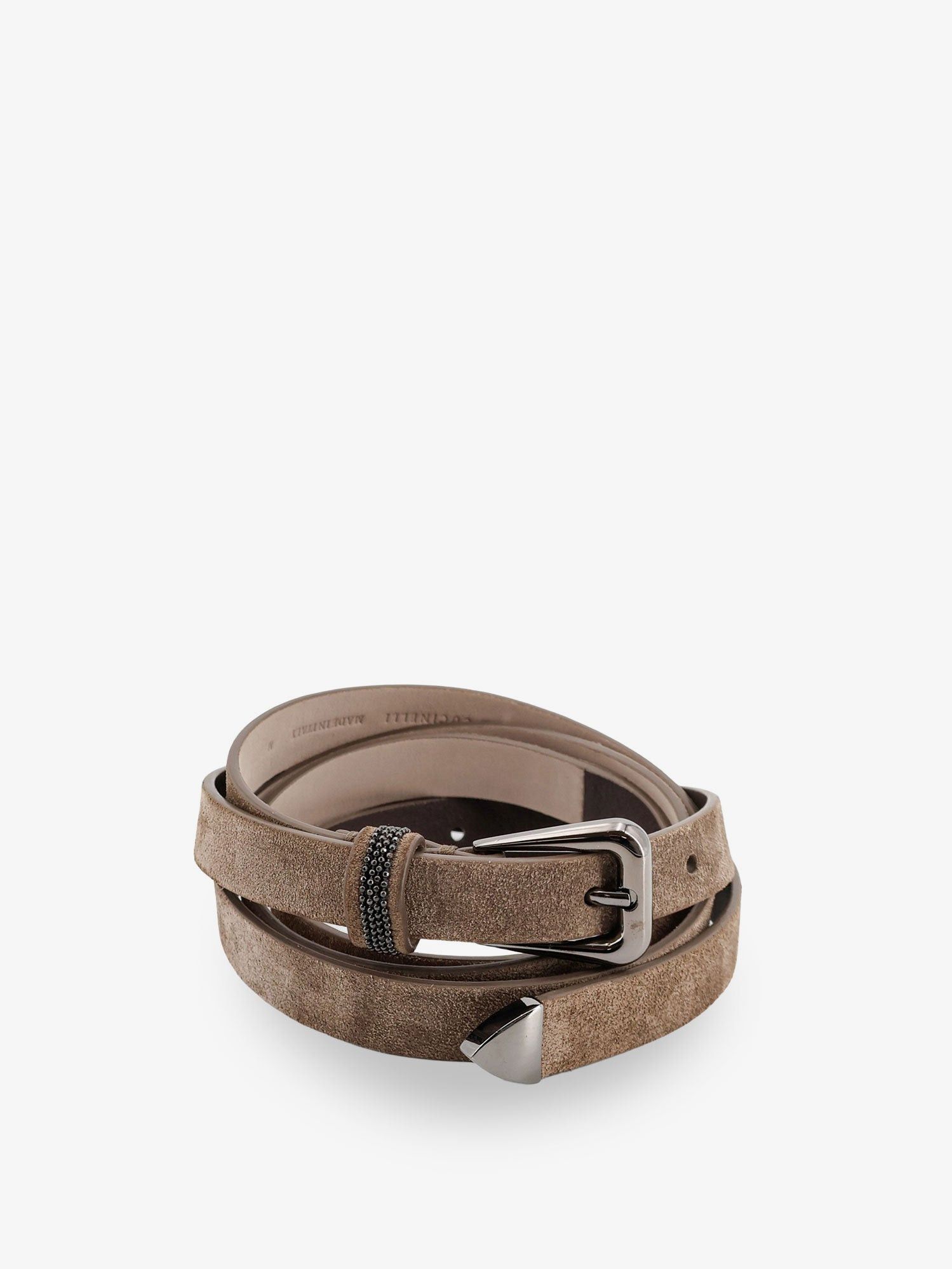 Brunello Cucinelli Suede Belt With Monili Details Size ONE SIZE - 3 Thumbnail