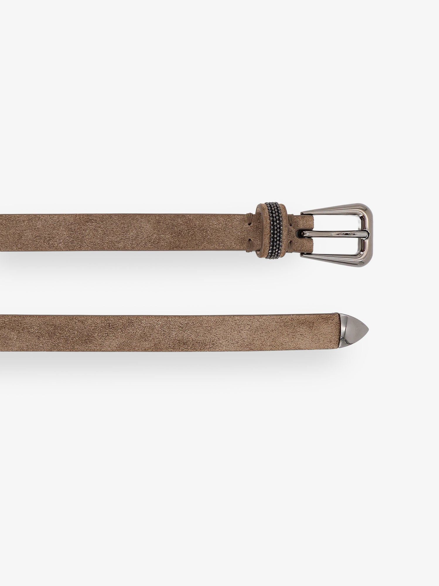 Brunello Cucinelli Suede Belt With Monili Details Size ONE SIZE - 2 Thumbnail