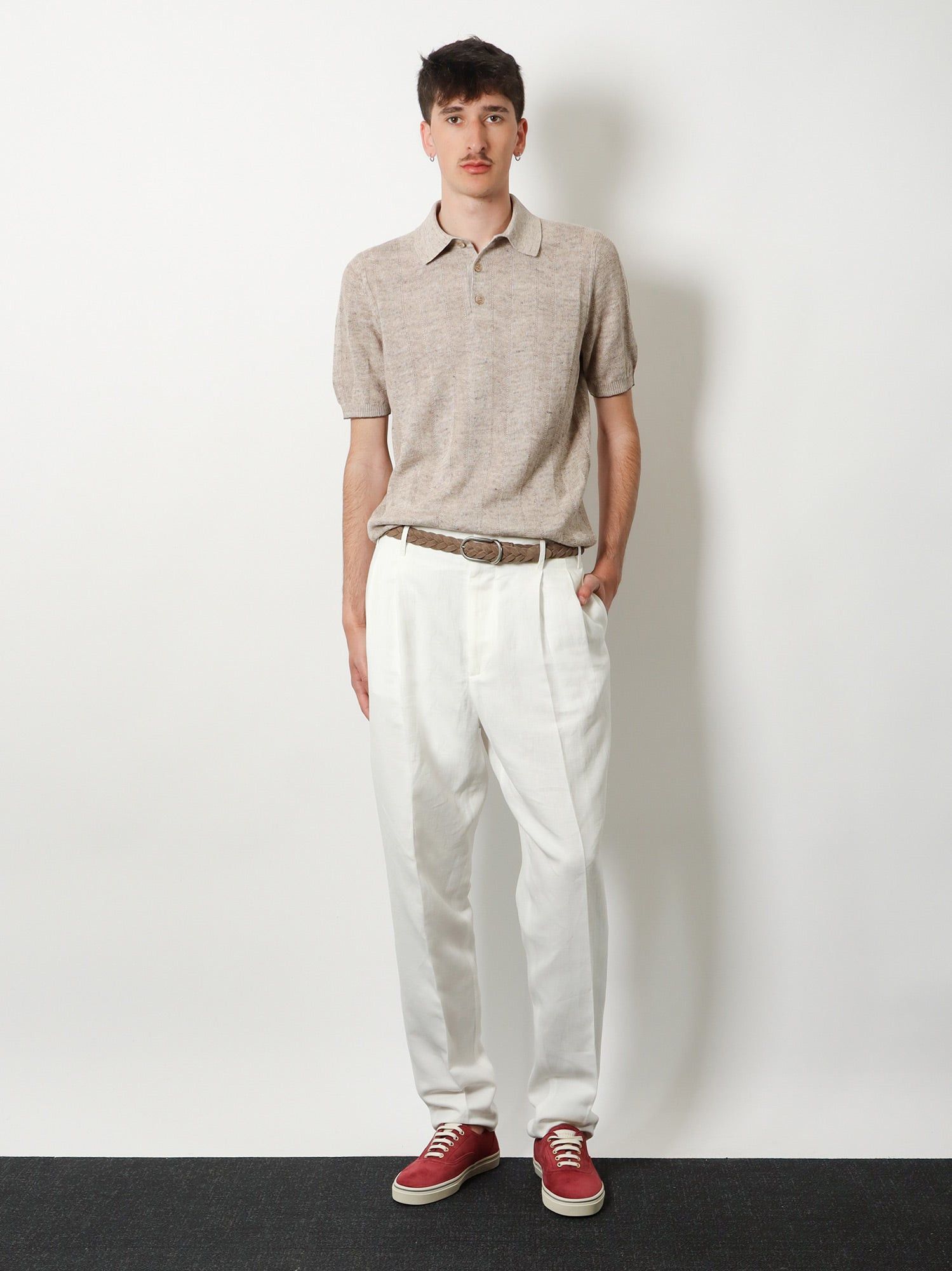 Brunello Cucinelli Linen And Cotton Blend Polo Shirt Size US L / EU 52-54 / 3 - 4 Thumbnail