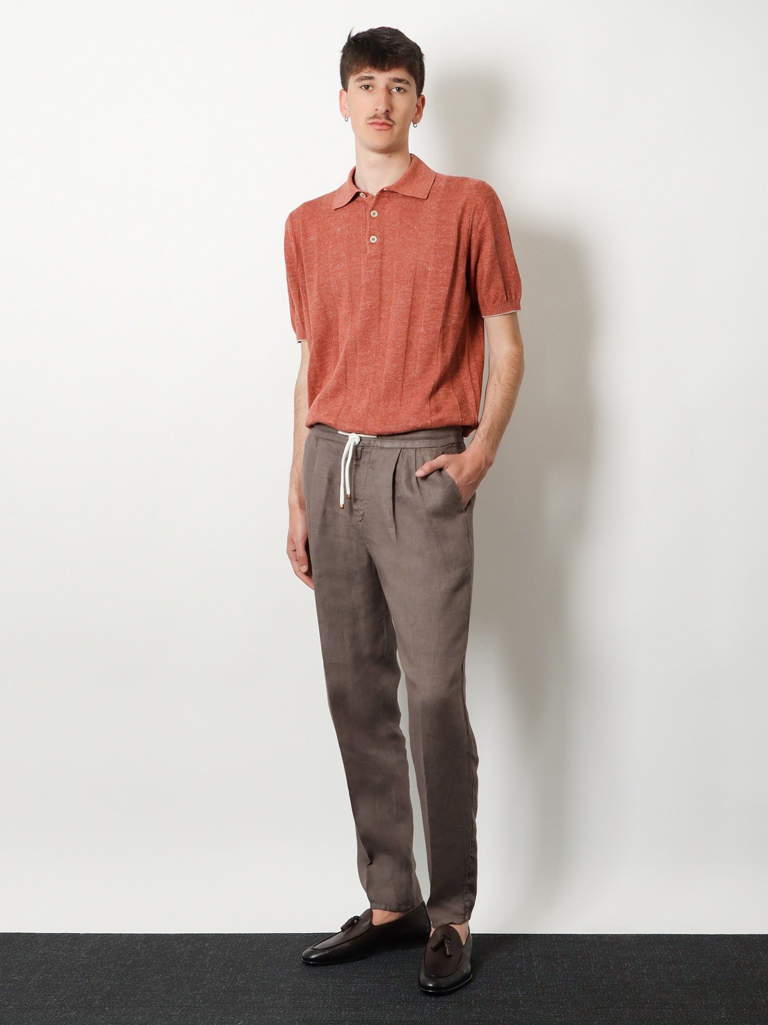 Brunello Cucinelli Linen And Cotton Blend Polo Shirt Size US M / EU 48-50 / 2 - 4 Thumbnail