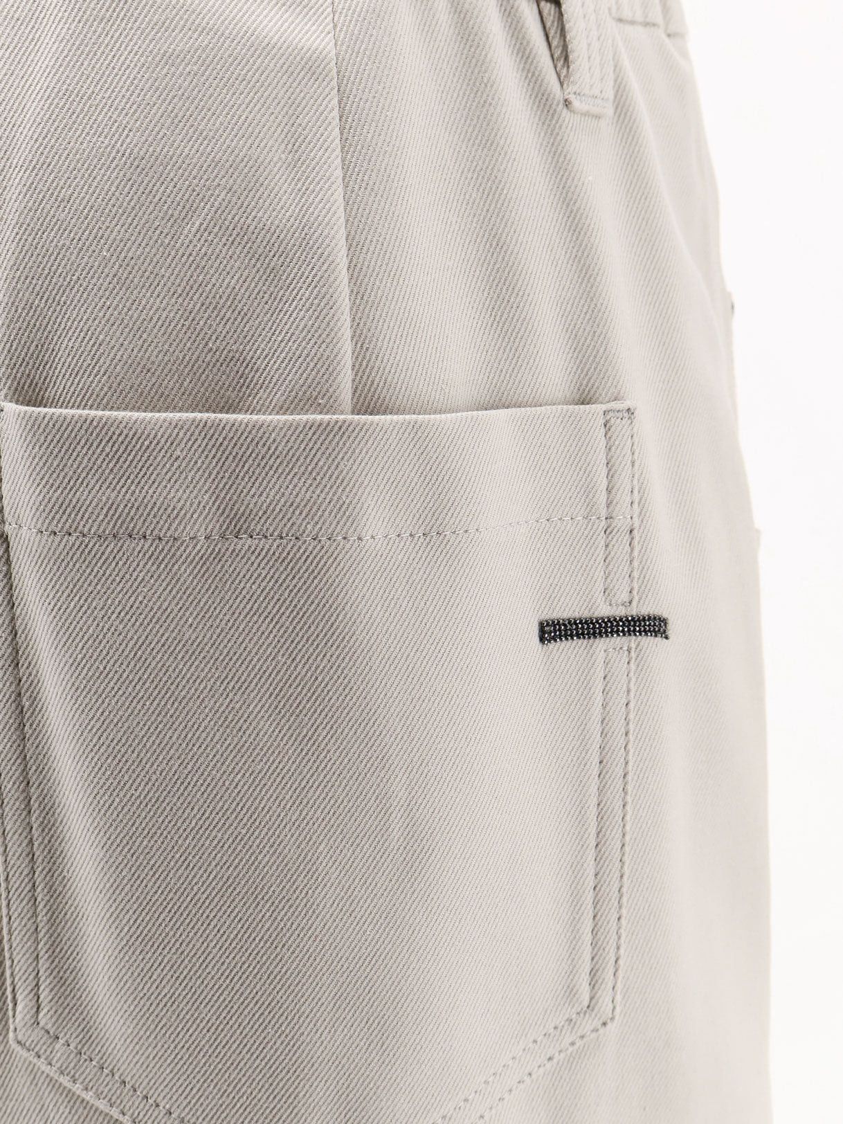Brunello Cucinelli Cotton Trousers Size 28" / US 6 / IT 42 - 3 Thumbnail