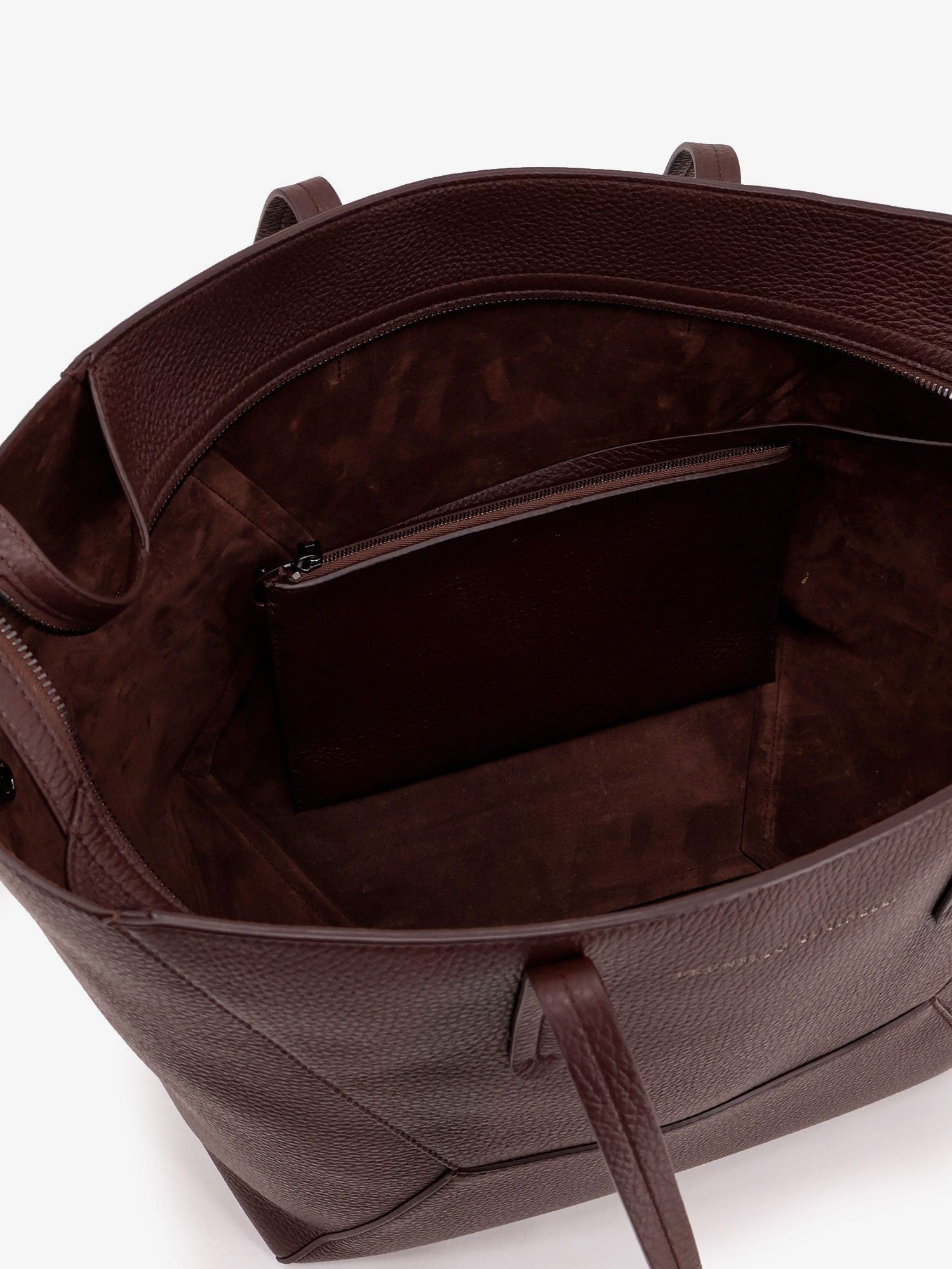 Brunello Cucinelli Bc Duo Hammered Leather Shoulder Bag Size ONE SIZE - 5 Thumbnail