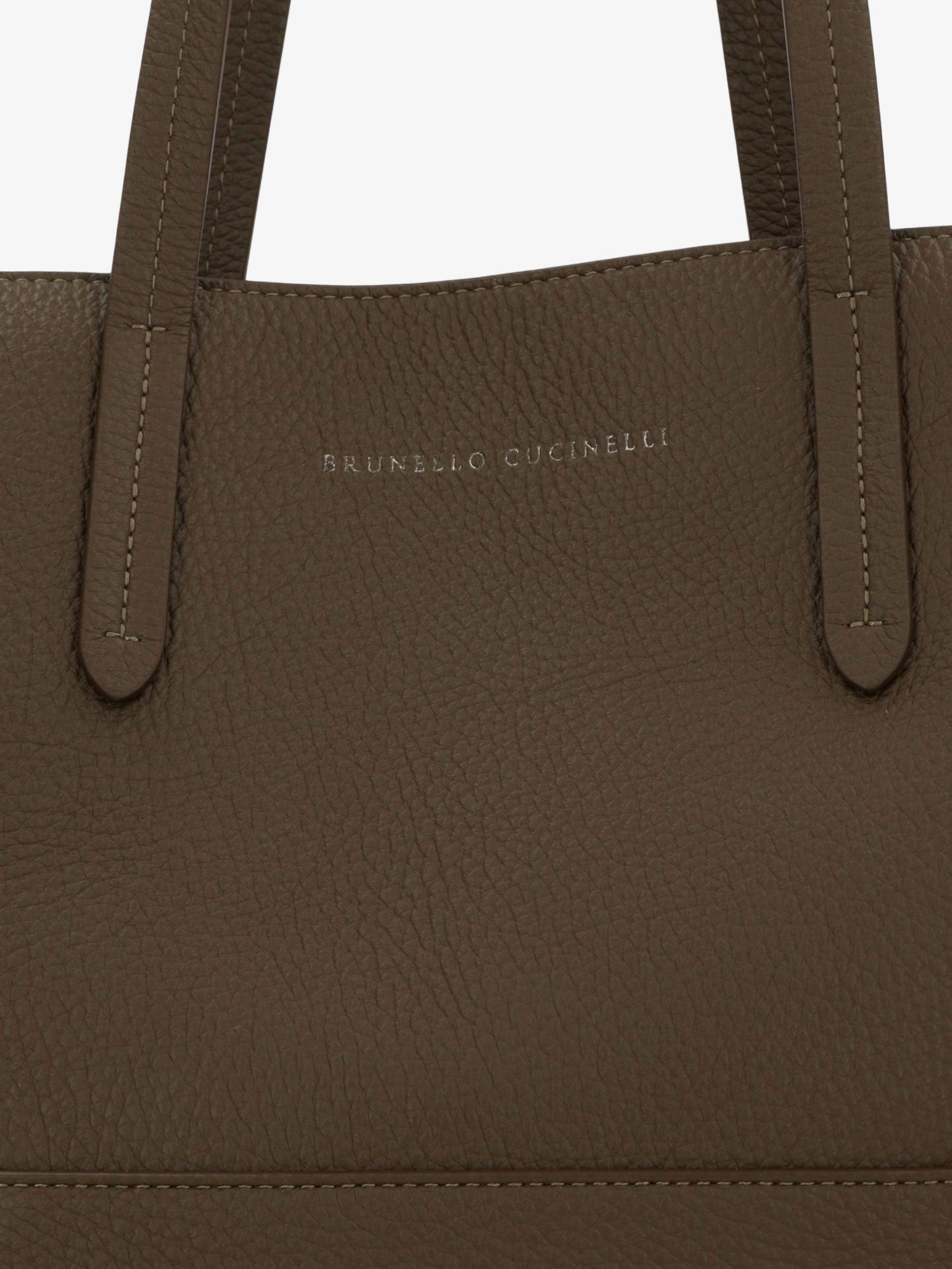 Brunello Cucinelli Bc Duo Hammered Leather Shoulder Bag Size ONE SIZE - 4 Thumbnail