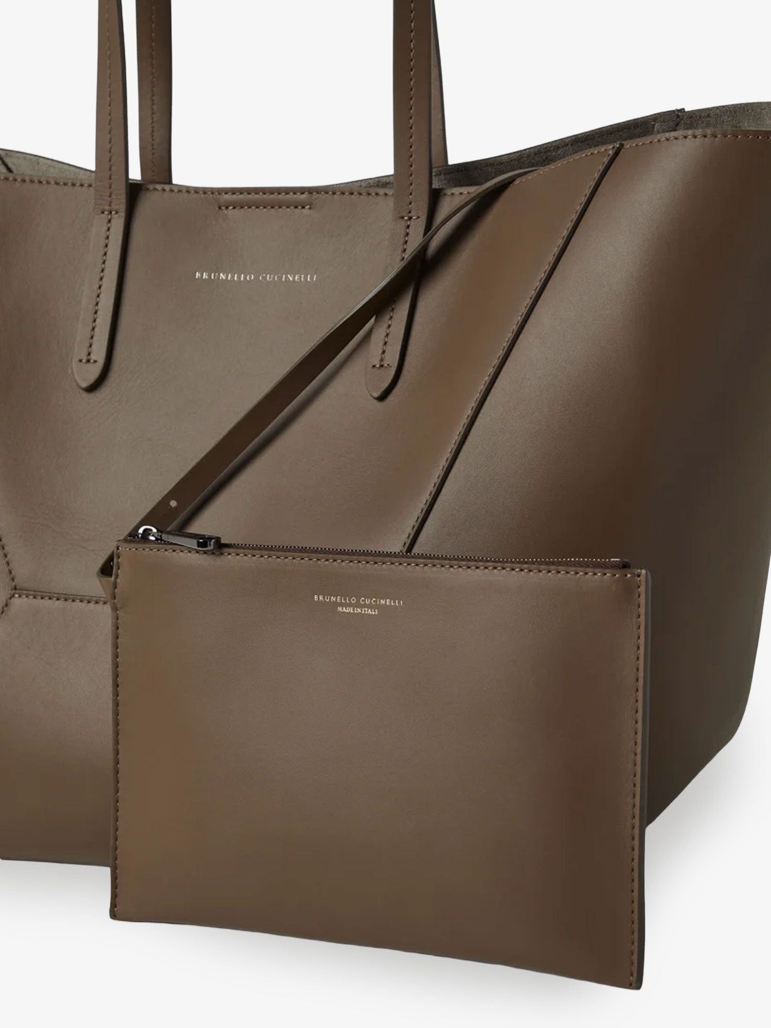 Brunello Cucinelli Bc Duo Hammered Leather Handbag Size ONE SIZE - 3 Thumbnail