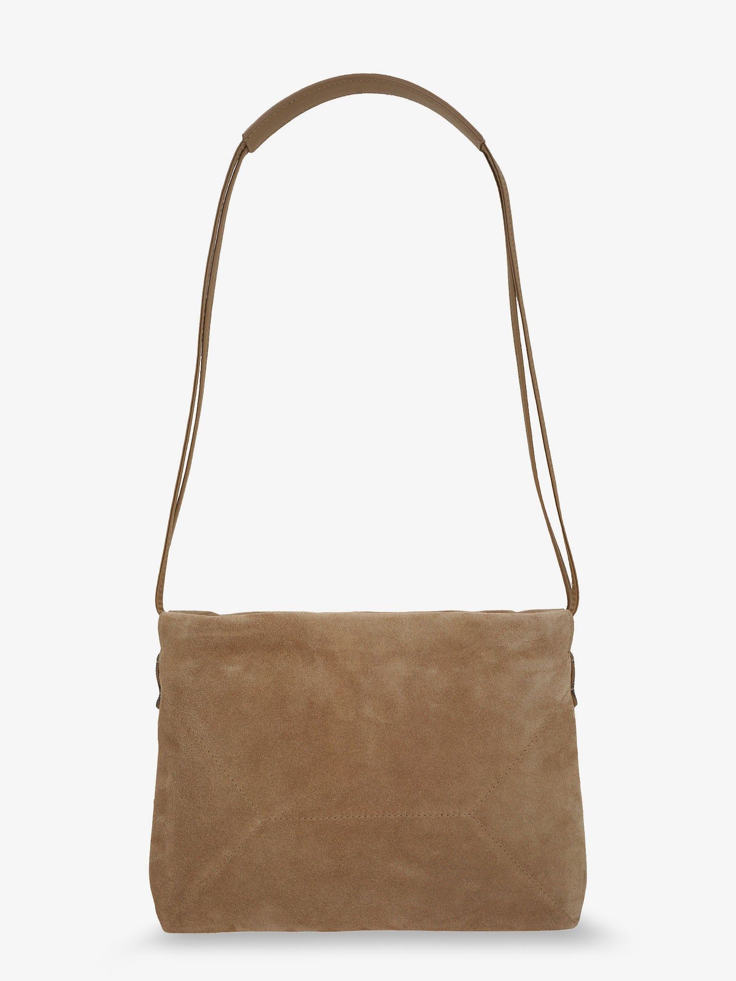 Brunello Cucinelli Suede Shoulder Bag With Logo On The Front Size ONE SIZE - 2 Thumbnail