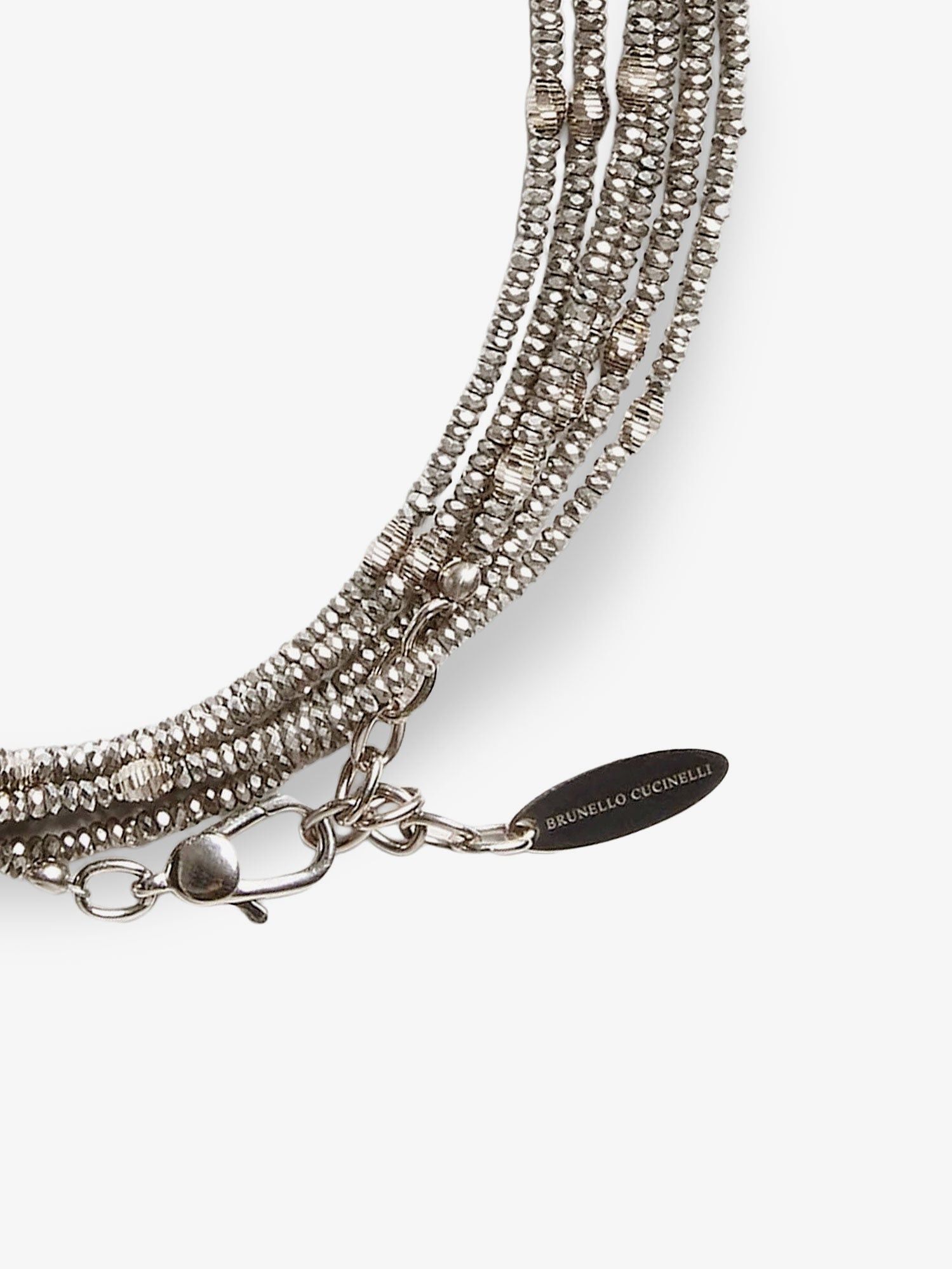 Brunello Cucinelli Wrap Hematite And 925 Sterling Silver Bracelet Size ONE SIZE - 2 Thumbnail
