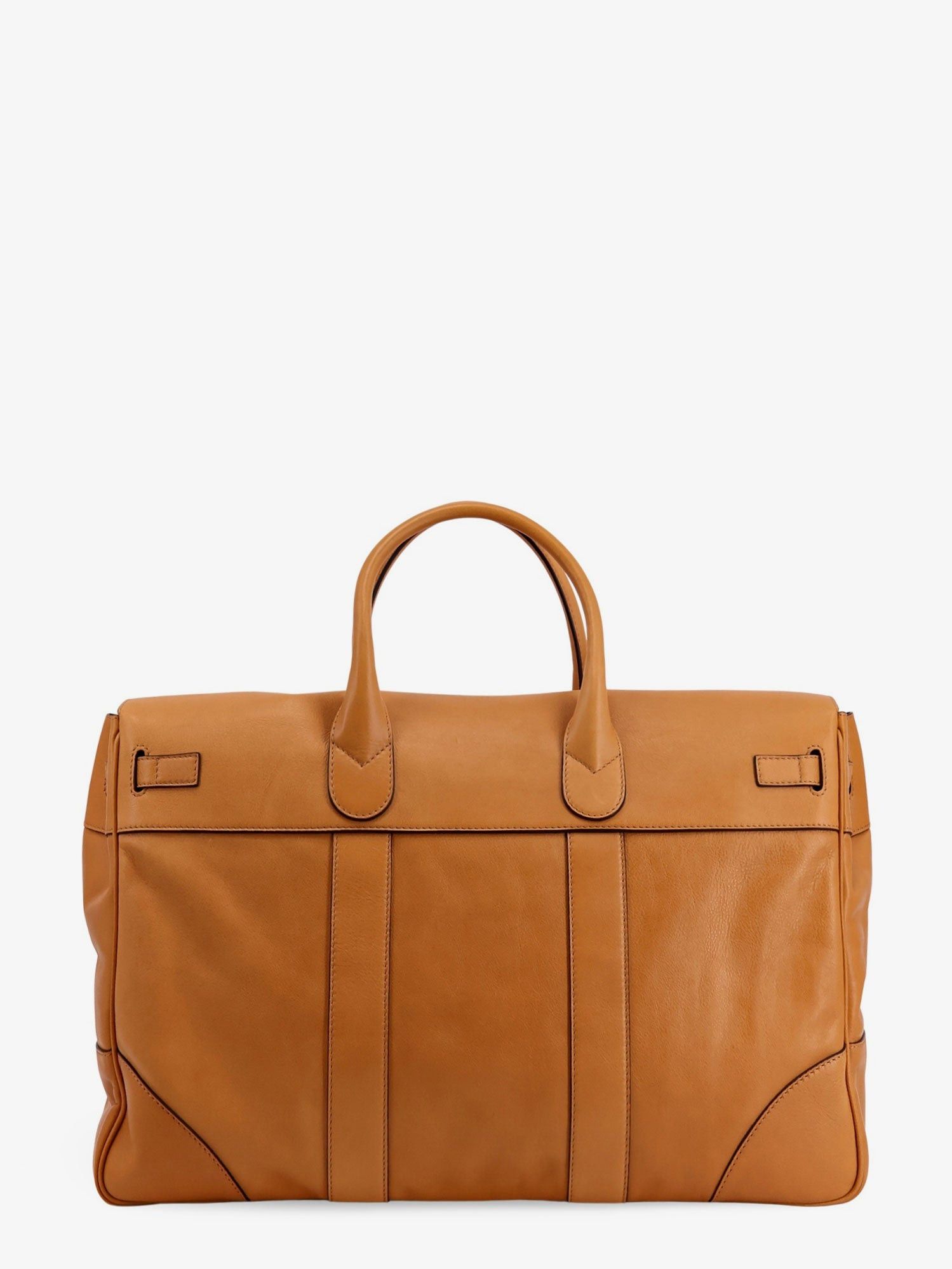 Brunello Cucinelli Leather Travel Bag With Engraved Logo On The Front Size ONE SIZE - 2 Thumbnail