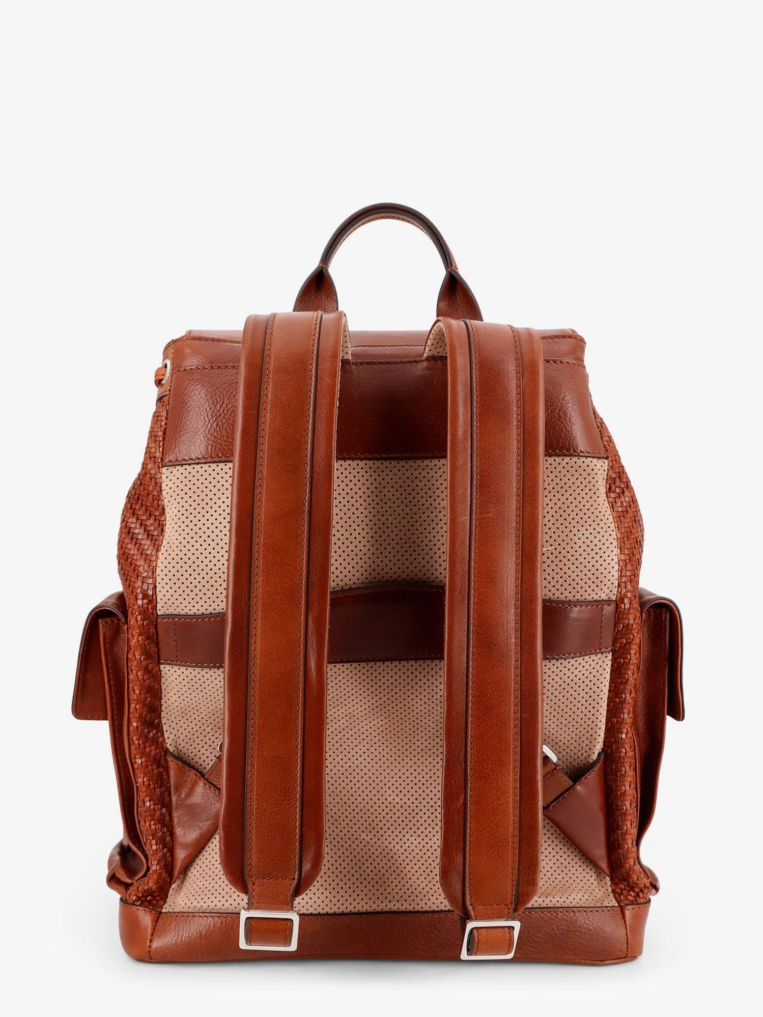 Brunello Cucinelli City Leather Backpack With Engraved Lettering Logo Size ONE SIZE - 2 Thumbnail