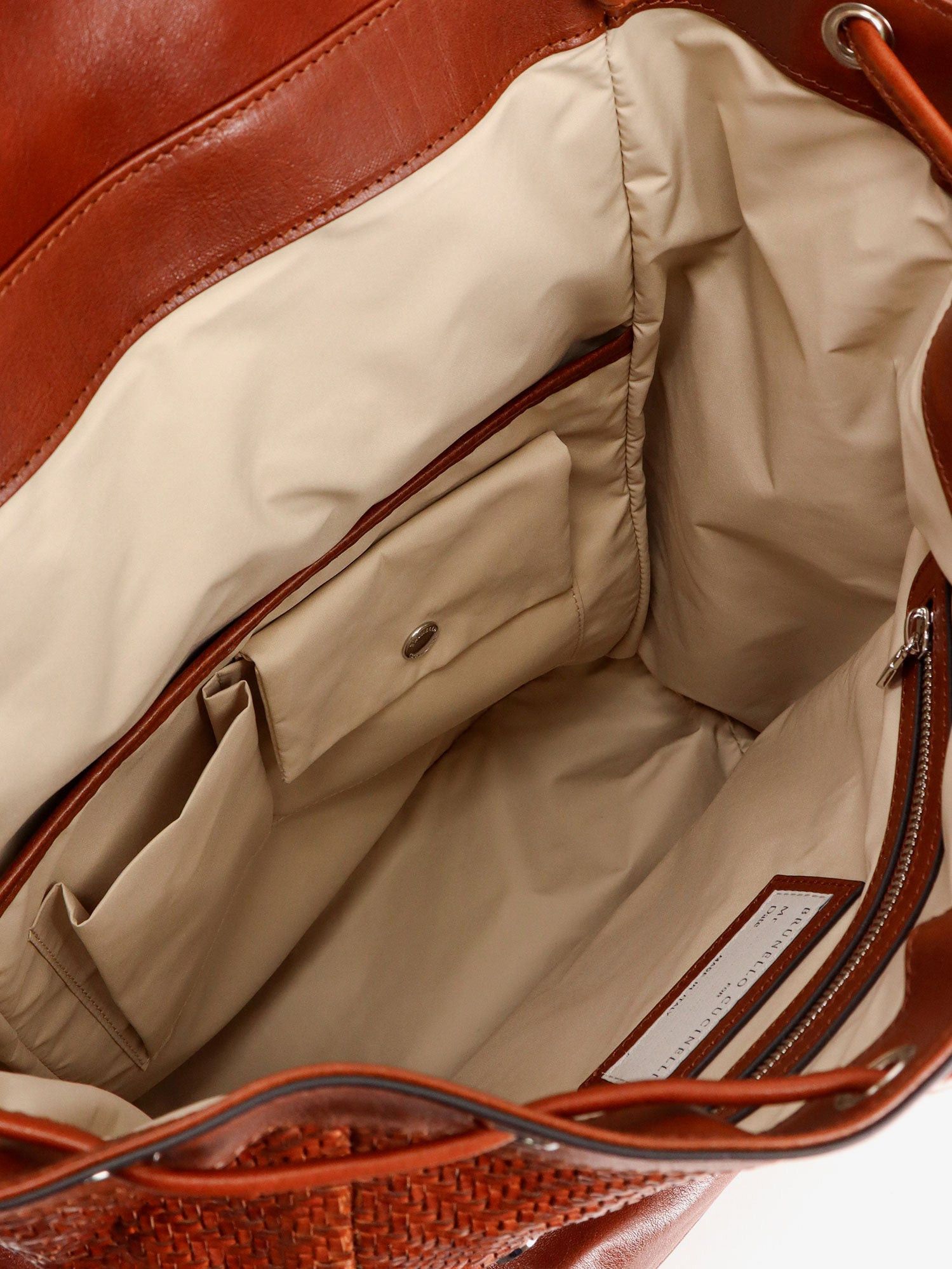 Brunello Cucinelli City Leather Backpack With Engraved Lettering Logo Size ONE SIZE - 4 Thumbnail