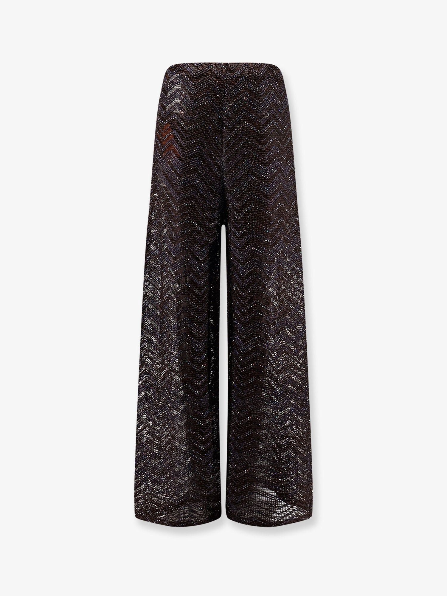 Missoni Viscose Blend Trousers With Chevron Pattern Size 30" / US 8 / IT 44 - 2 Thumbnail