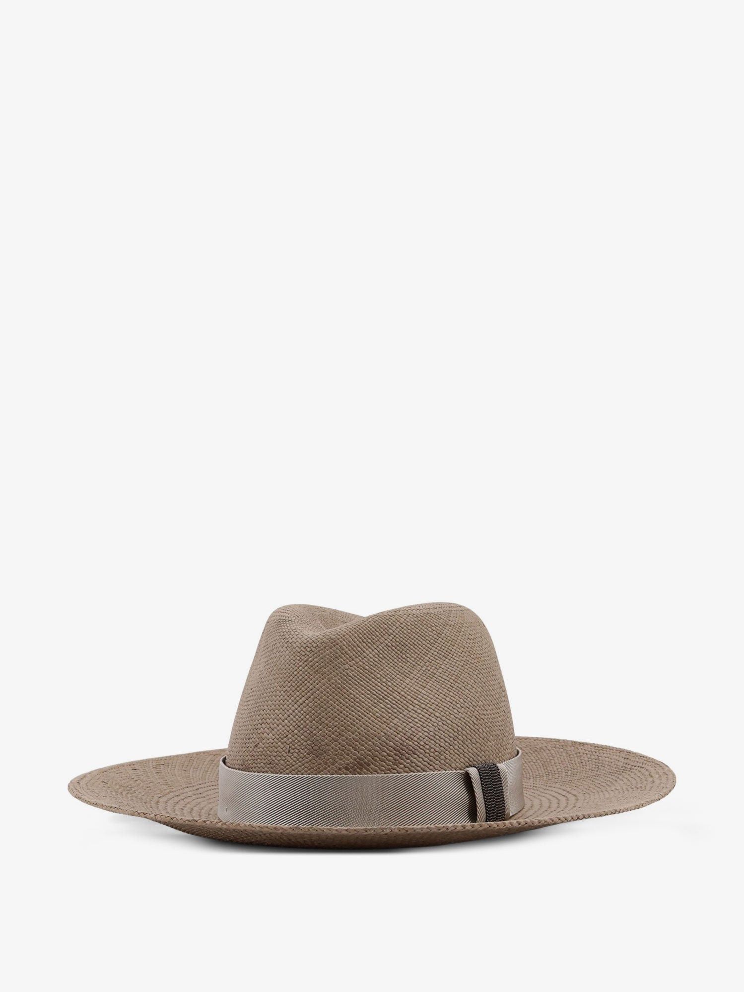 Brunello Cucinelli Raffia Fedora Hat With Monili Detail Size ONE SIZE - 2 Thumbnail