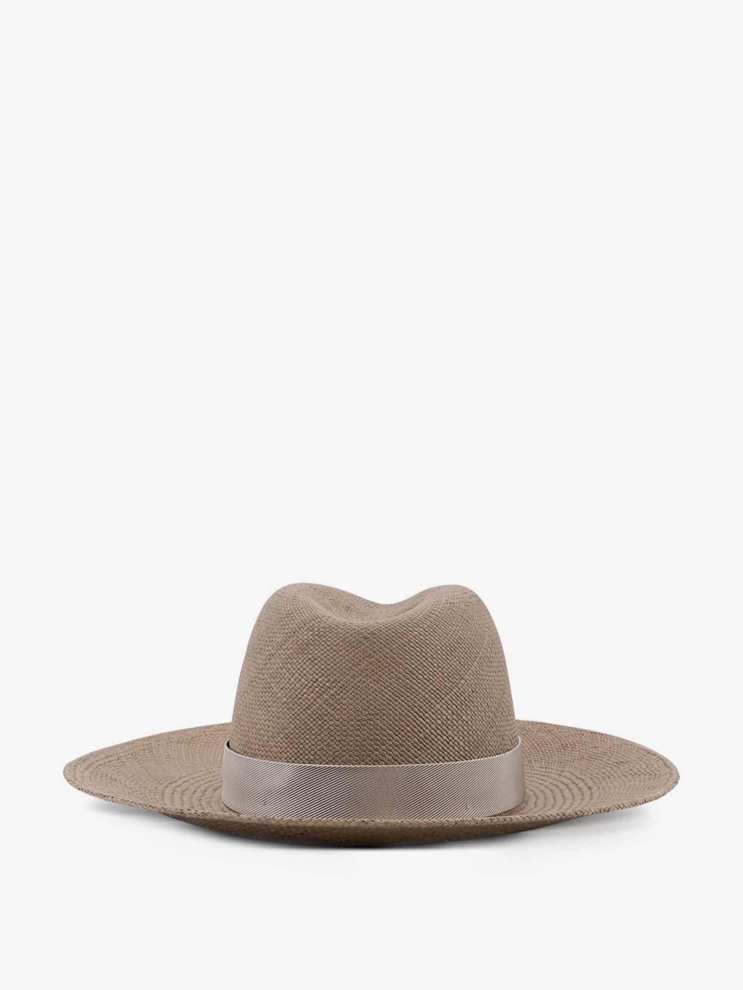 Brunello Cucinelli Raffia Fedora Hat With Monili Detail Size ONE SIZE - 3 Thumbnail