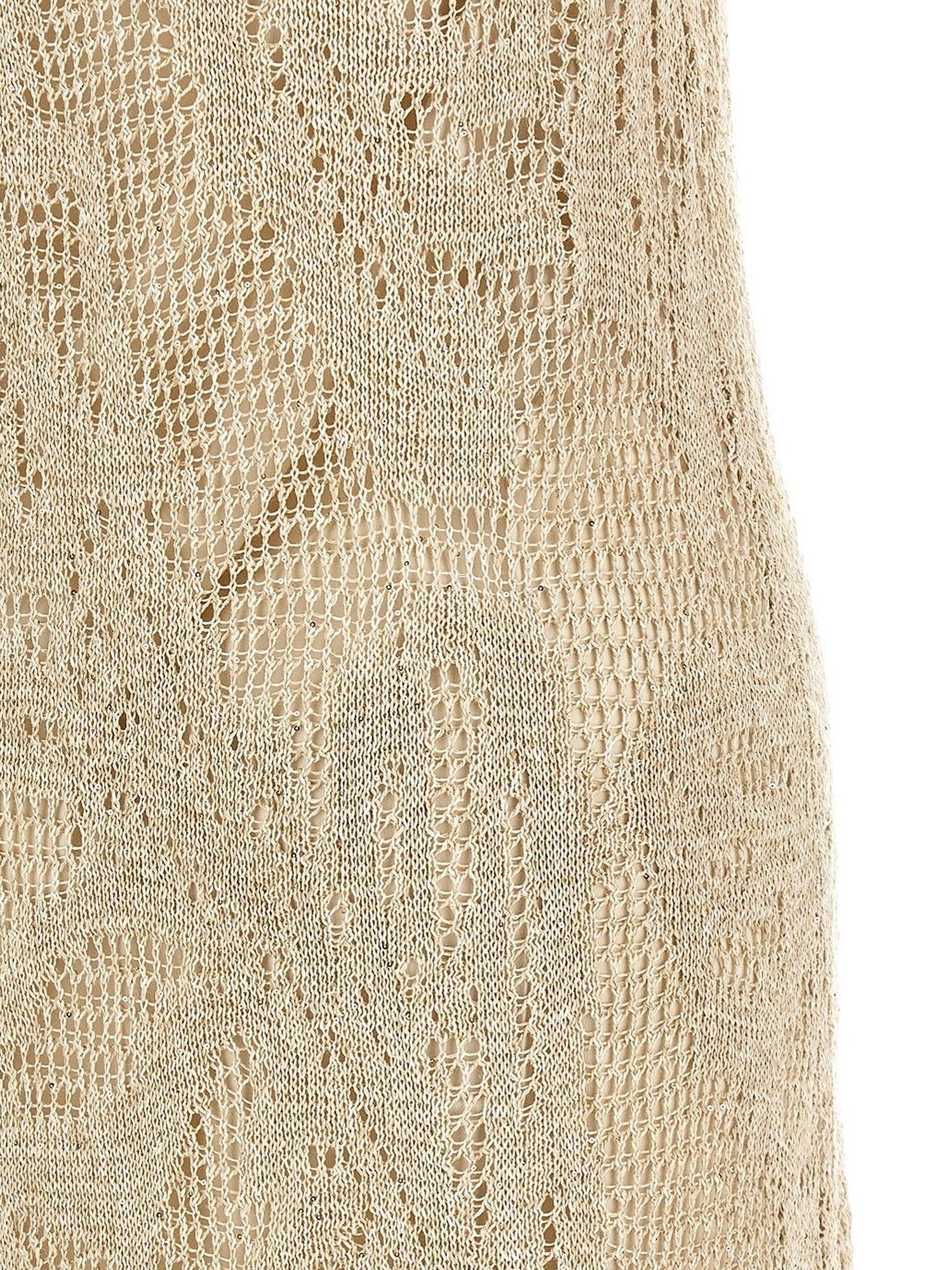 Brunello Cucinelli Knitted Linen And Cotton Long Dress Size M / US 6-8 / IT 42-44 - 3 Thumbnail