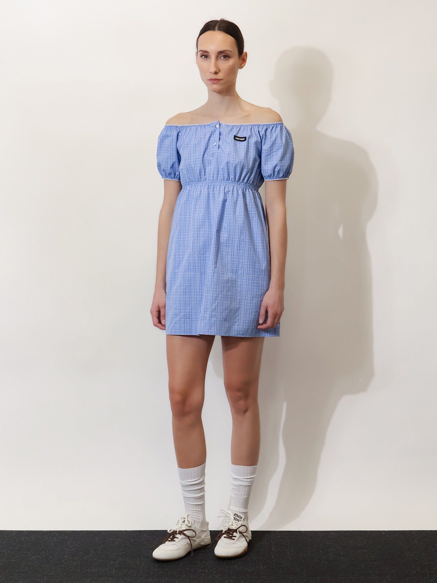 Miu Miu Madras Cotton Mini Dress Size S / US 4 / IT 40 - 4 Thumbnail