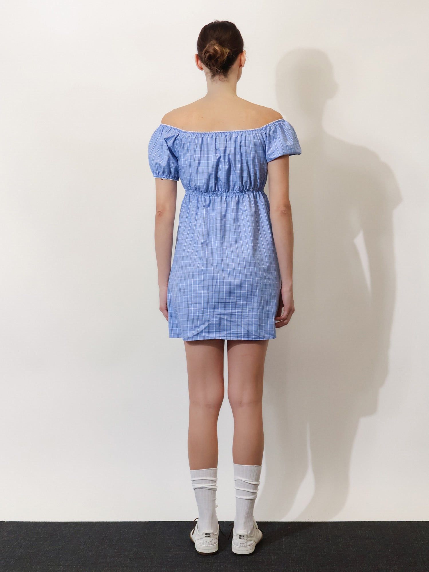 Miu Miu Madras Cotton Mini Dress Size S / US 4 / IT 40 - 5 Thumbnail