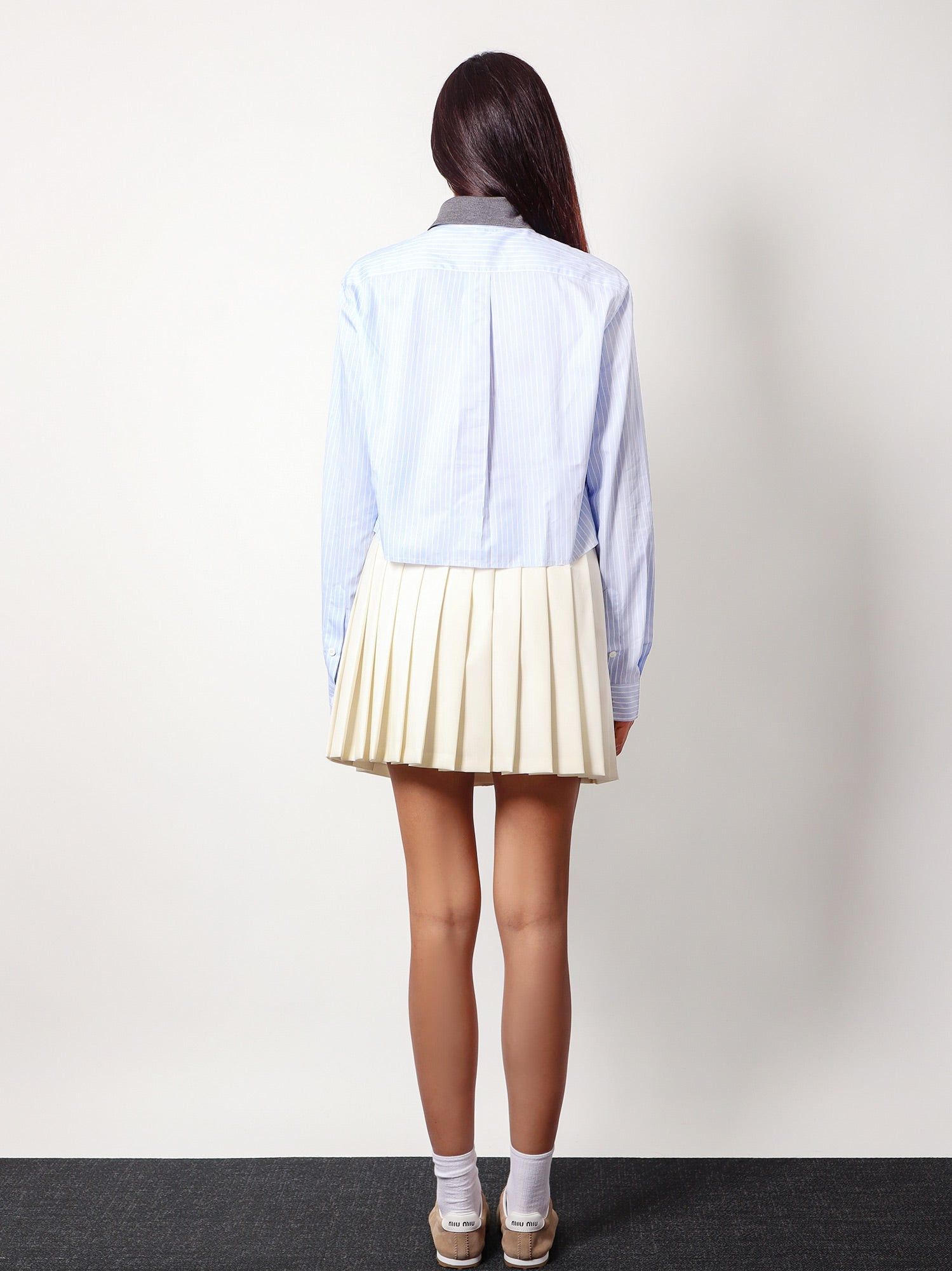 Miu Miu Plisse Wool And Mohair Skirt Size 26" / US 2 / IT 38 - 3 Thumbnail