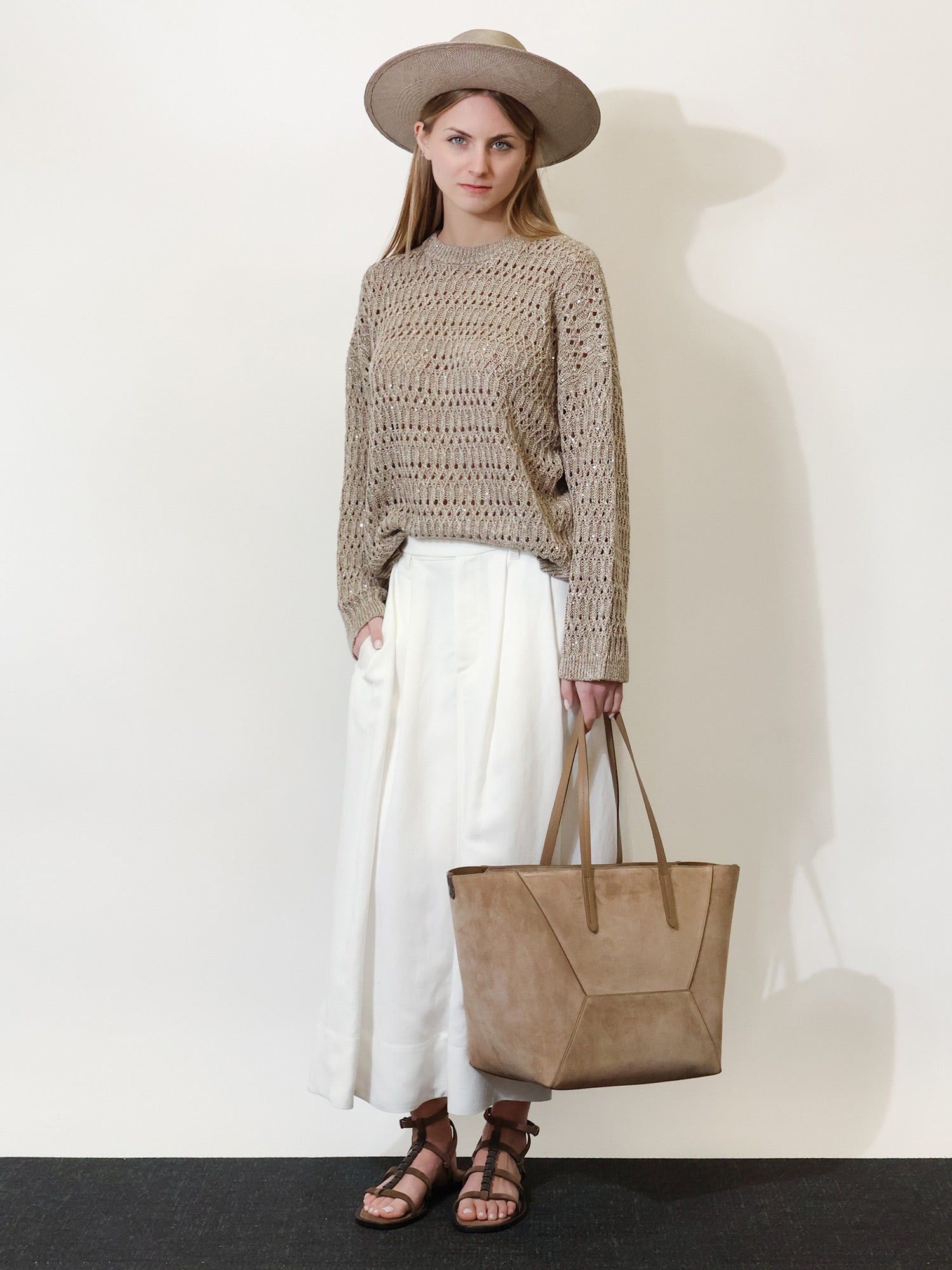 Brunello Cucinelli Viscose And Linen Skirt Size 28" / US 6 / IT 42 - 2 Thumbnail