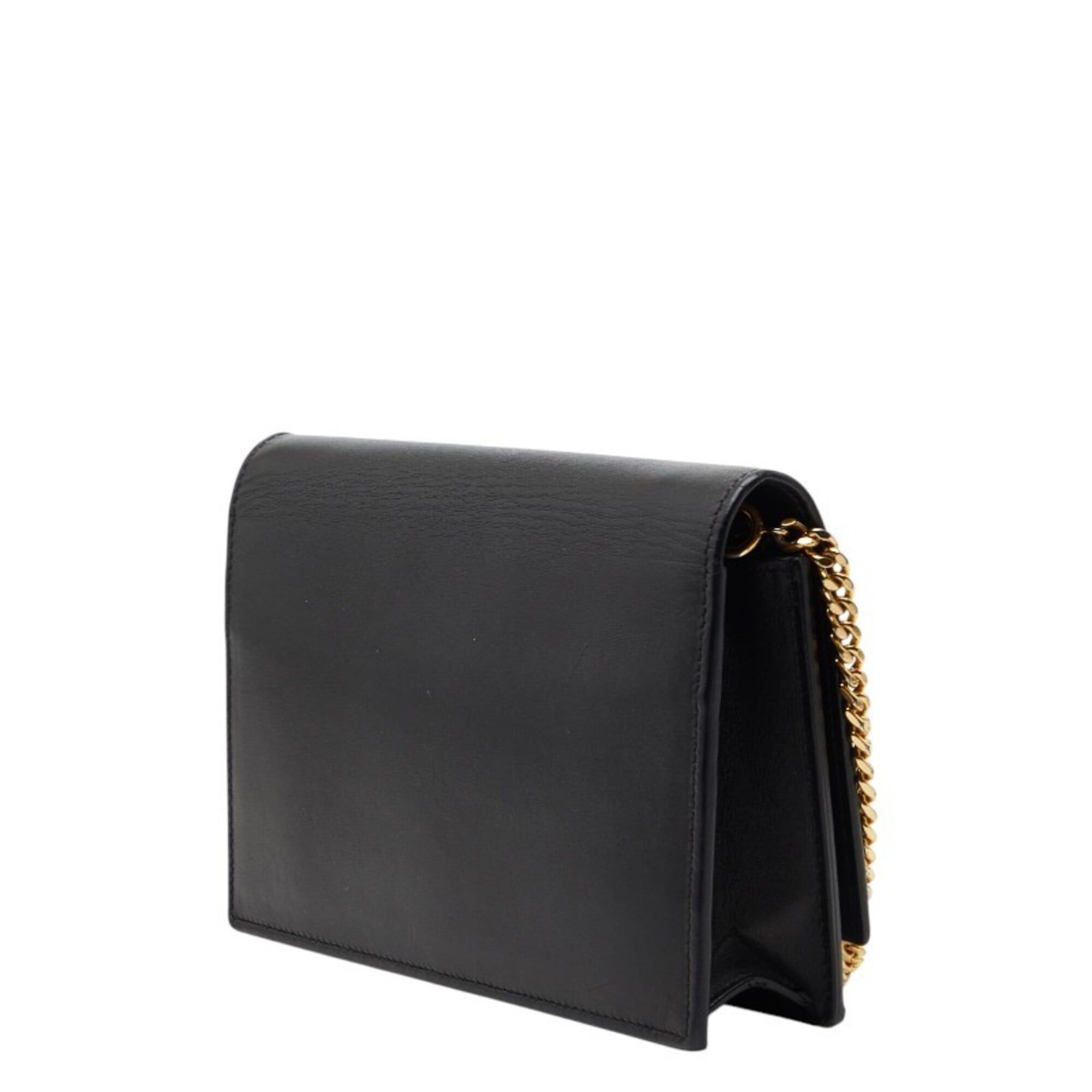 Saint Laurent Paris Saint Laurent YSL Logo Tassel Chain Wallet Shoulder Bag 452159 Black Leather Women's SAINT LAURENT Size ONE SIZE - 2 Thumbnail