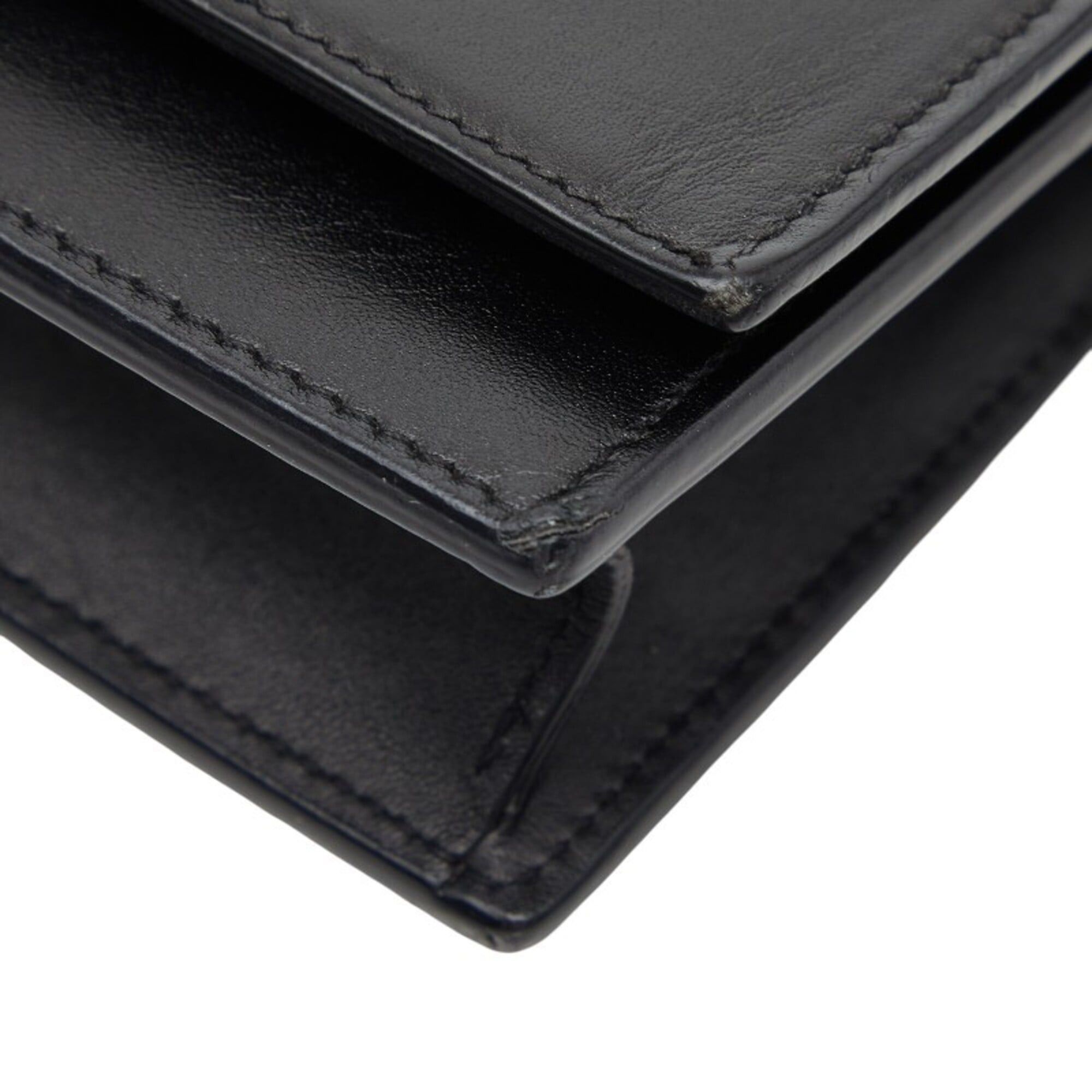 Saint Laurent Paris Saint Laurent YSL Logo Tassel Chain Wallet Shoulder Bag 452159 Black Leather Women's SAINT LAURENT Size ONE SIZE - 5 Thumbnail