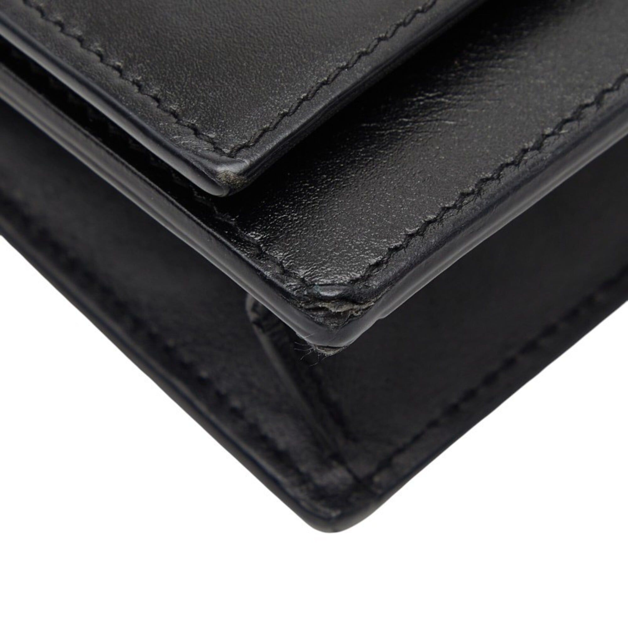 Saint Laurent Paris Saint Laurent YSL Logo Tassel Chain Wallet Shoulder Bag 452159 Black Leather Women's SAINT LAURENT Size ONE SIZE - 6 Thumbnail