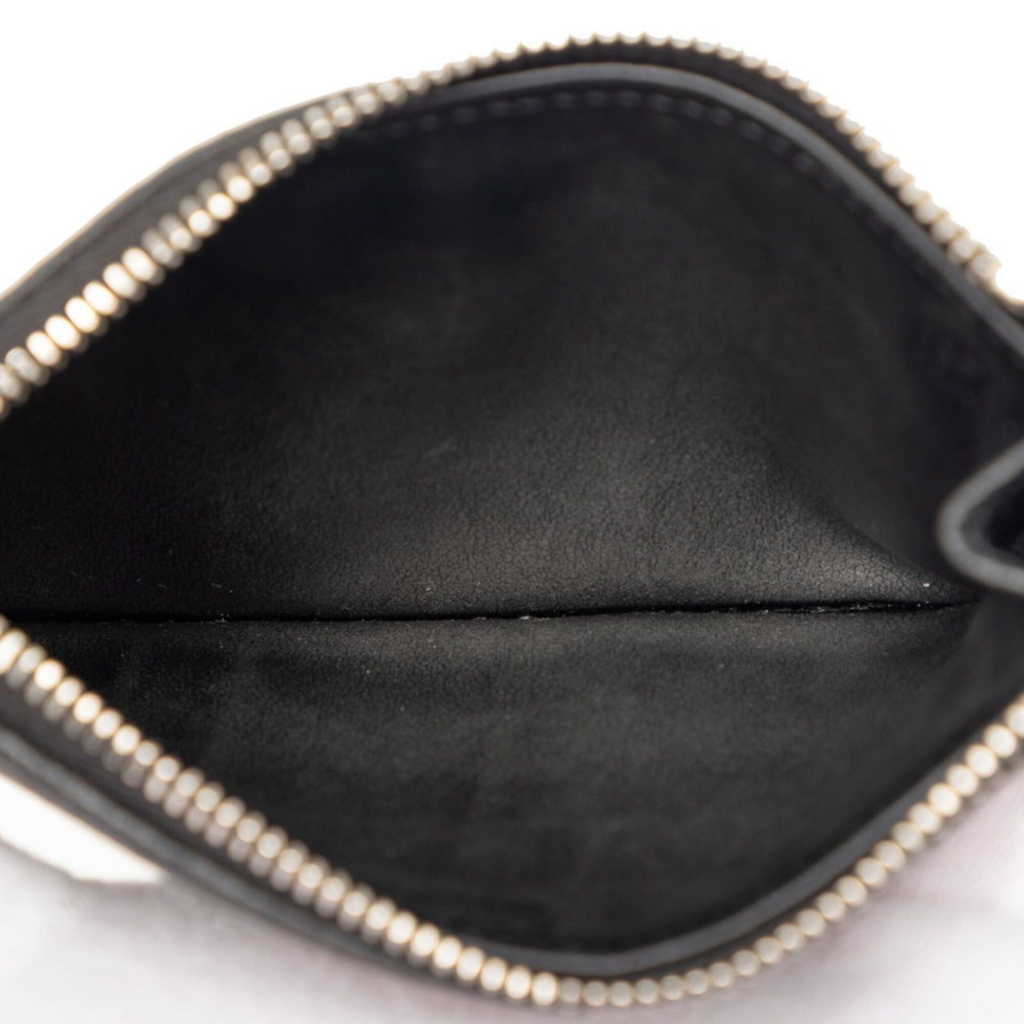 Prada Prada Triangle Logo Plate Business Card Holder/Card Case Wallet/Coin Purse Fragment Black Leather Women's PRADA Size ONE SIZE - 4 Thumbnail