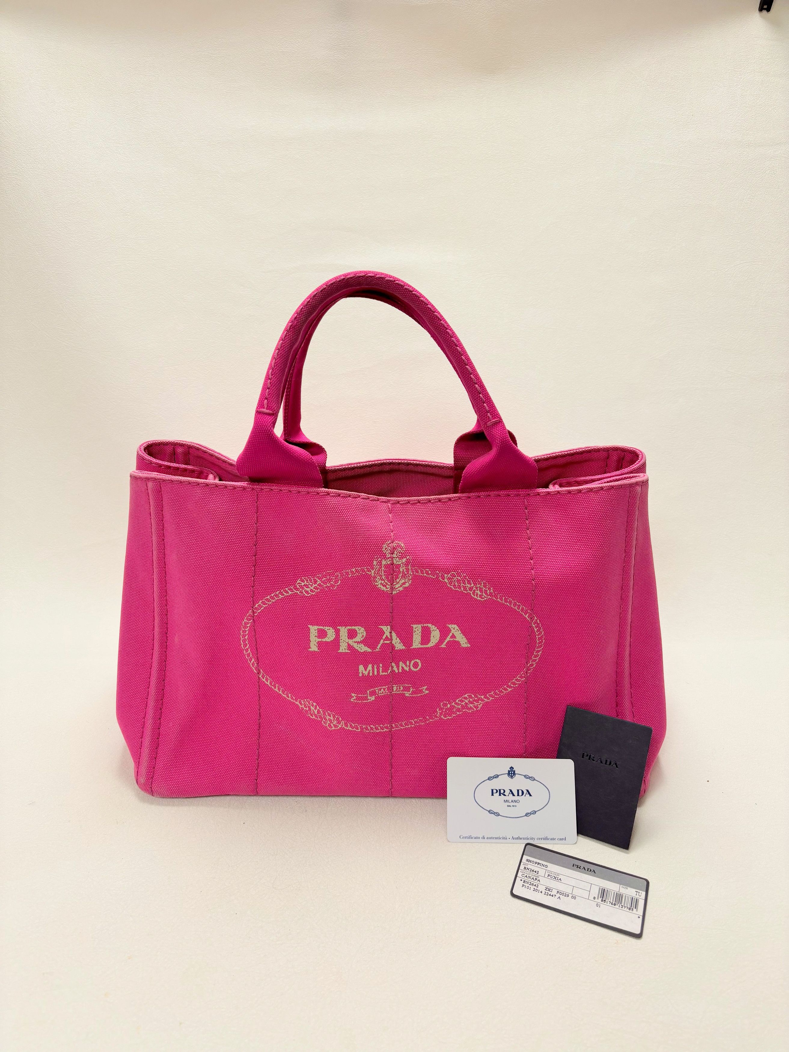 Prada Sac Canapa Denim rose Size ONE SIZE - 3 Thumbnail