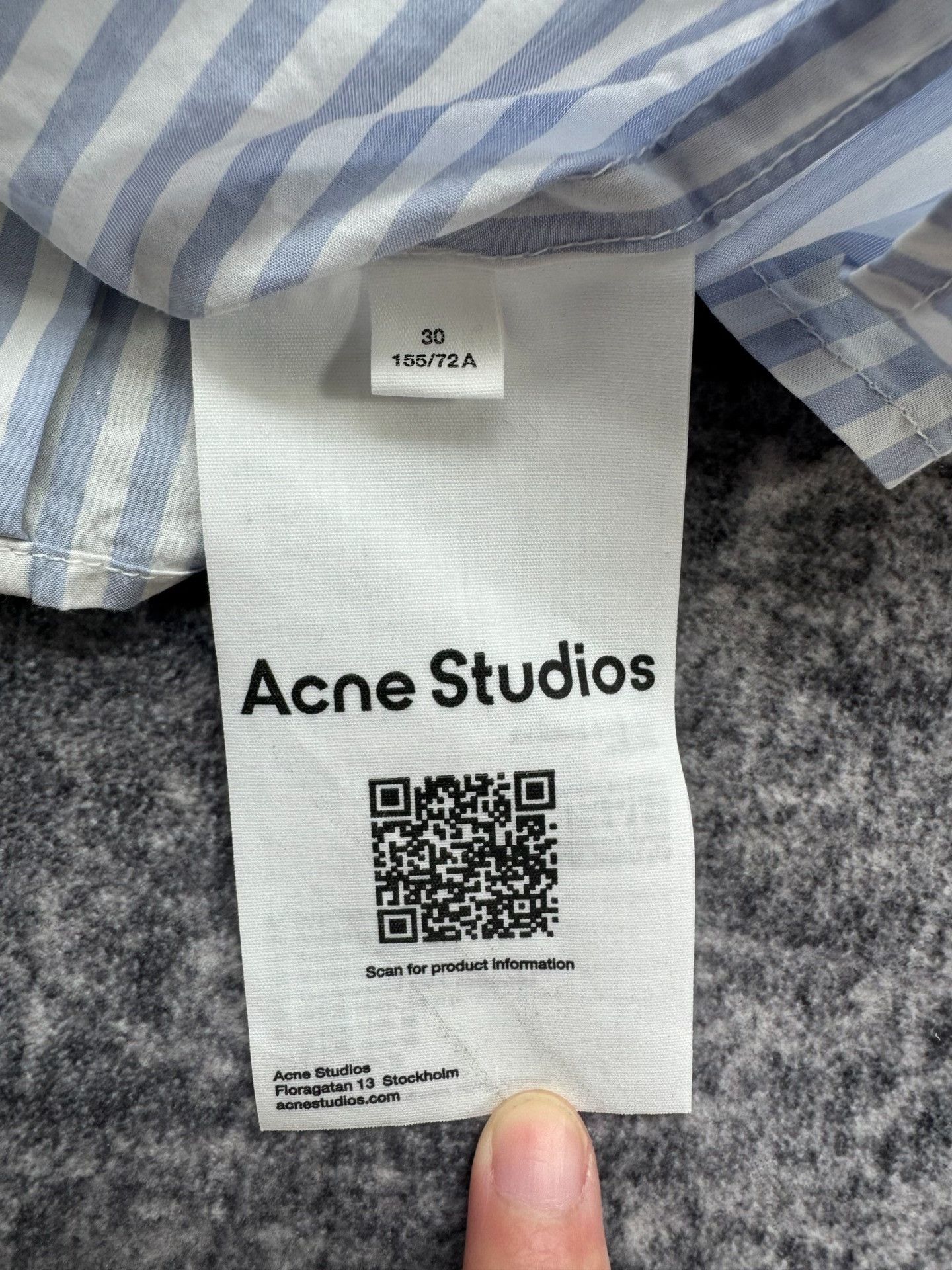 Acne Studios Acne Studios Blue White Stripe Short Shirt Size M / US 6-8 / IT 42-44 - 7 Thumbnail