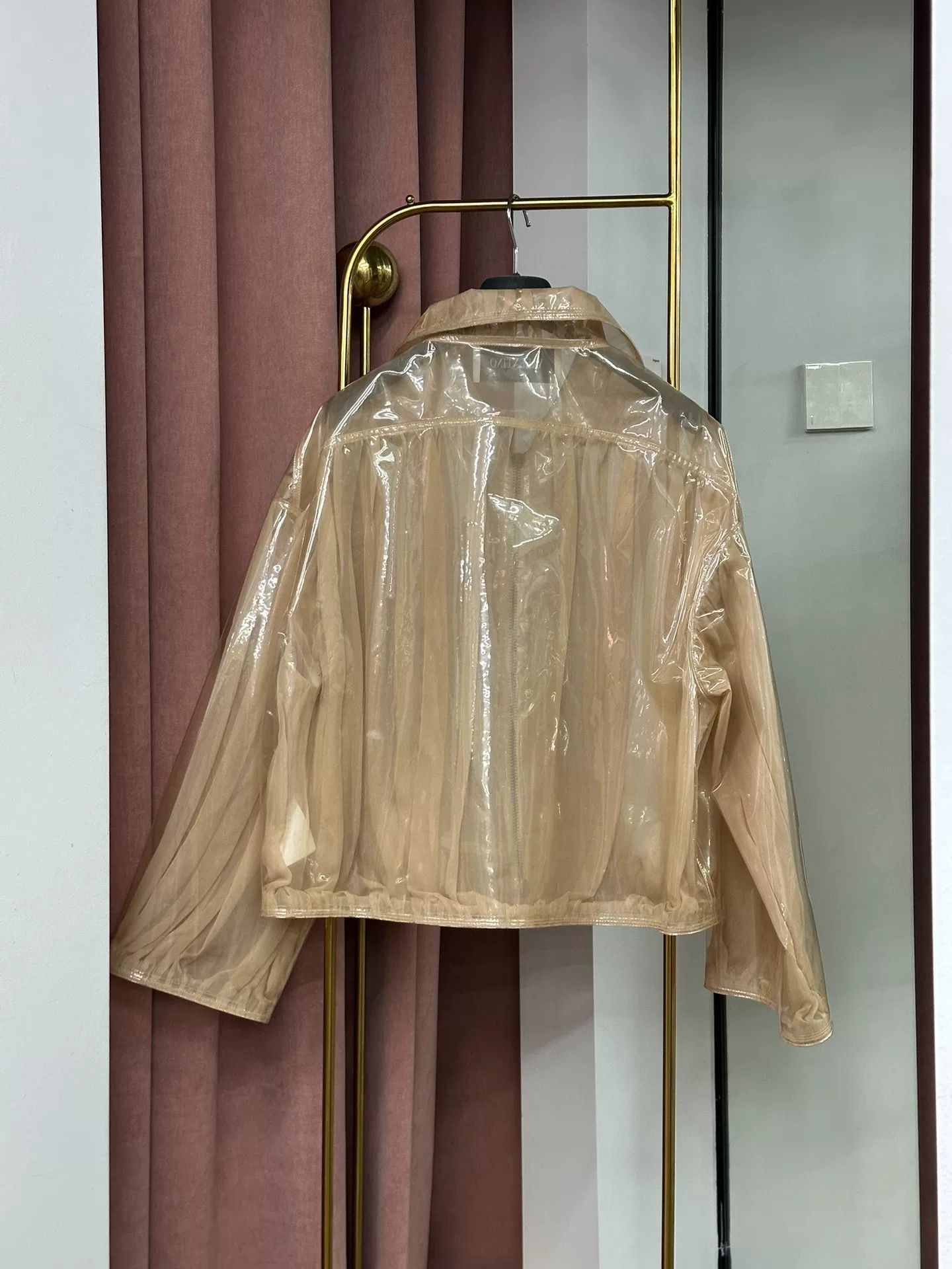 Valentino Valentino Skin-Tone Silk Blend Raincoat Size S / US 4 / IT 40 - 3 Thumbnail