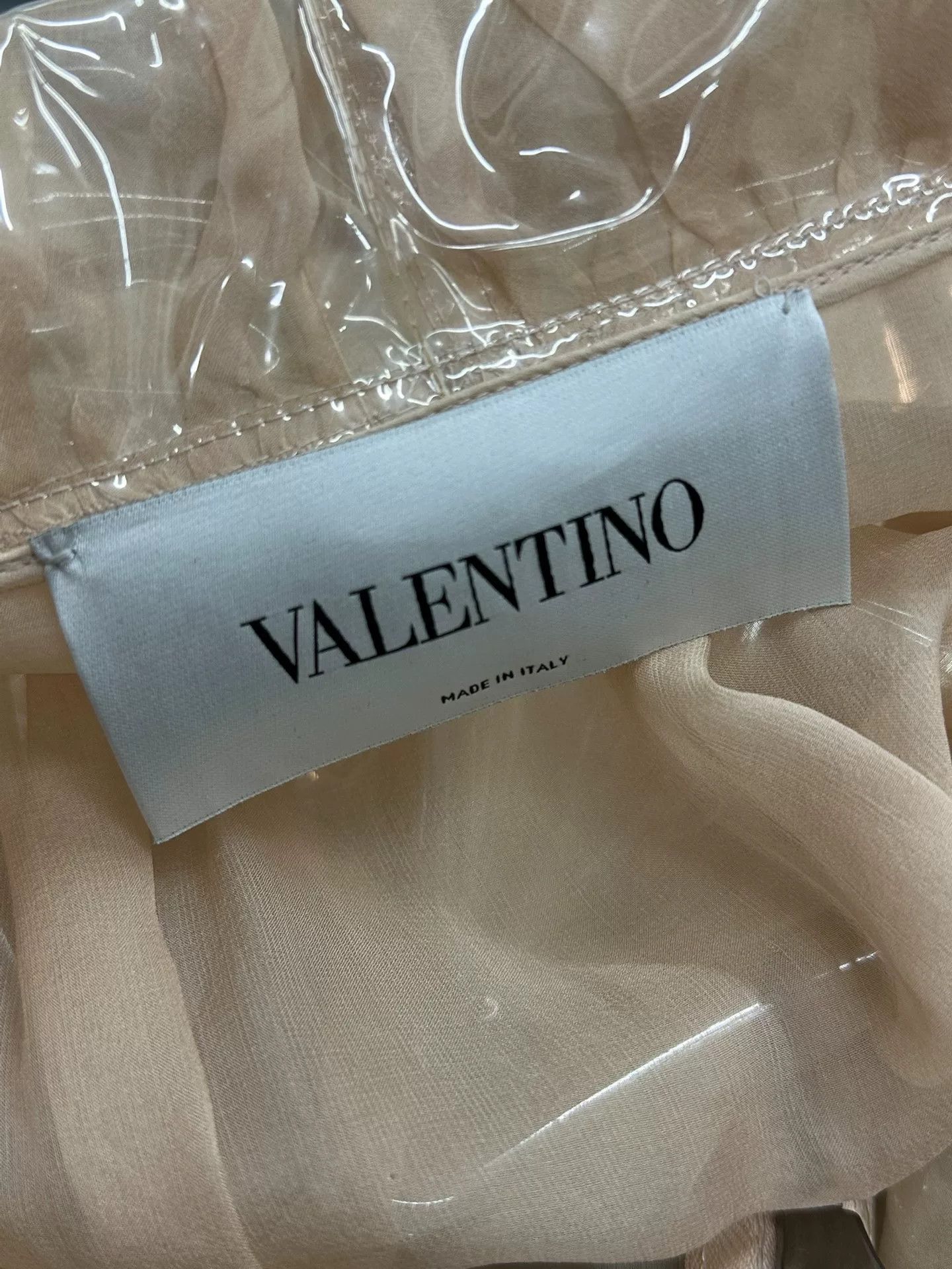 Valentino Valentino Skin-Tone Silk Blend Raincoat Size S / US 4 / IT 40 - 4 Thumbnail