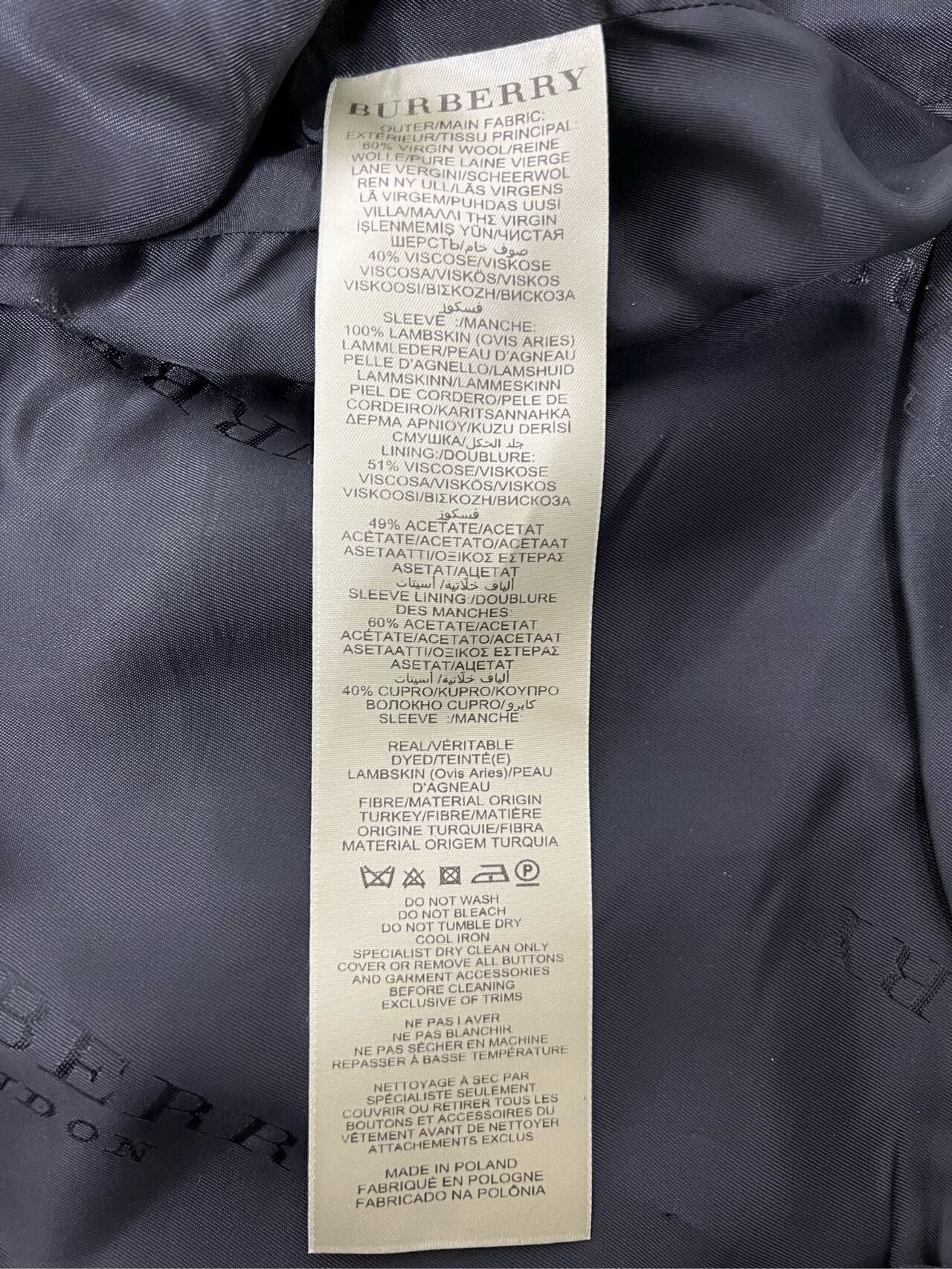 Burberry Burberry Wool Leather Jacket Size M / US 6-8 / IT 42-44 - 4 Thumbnail