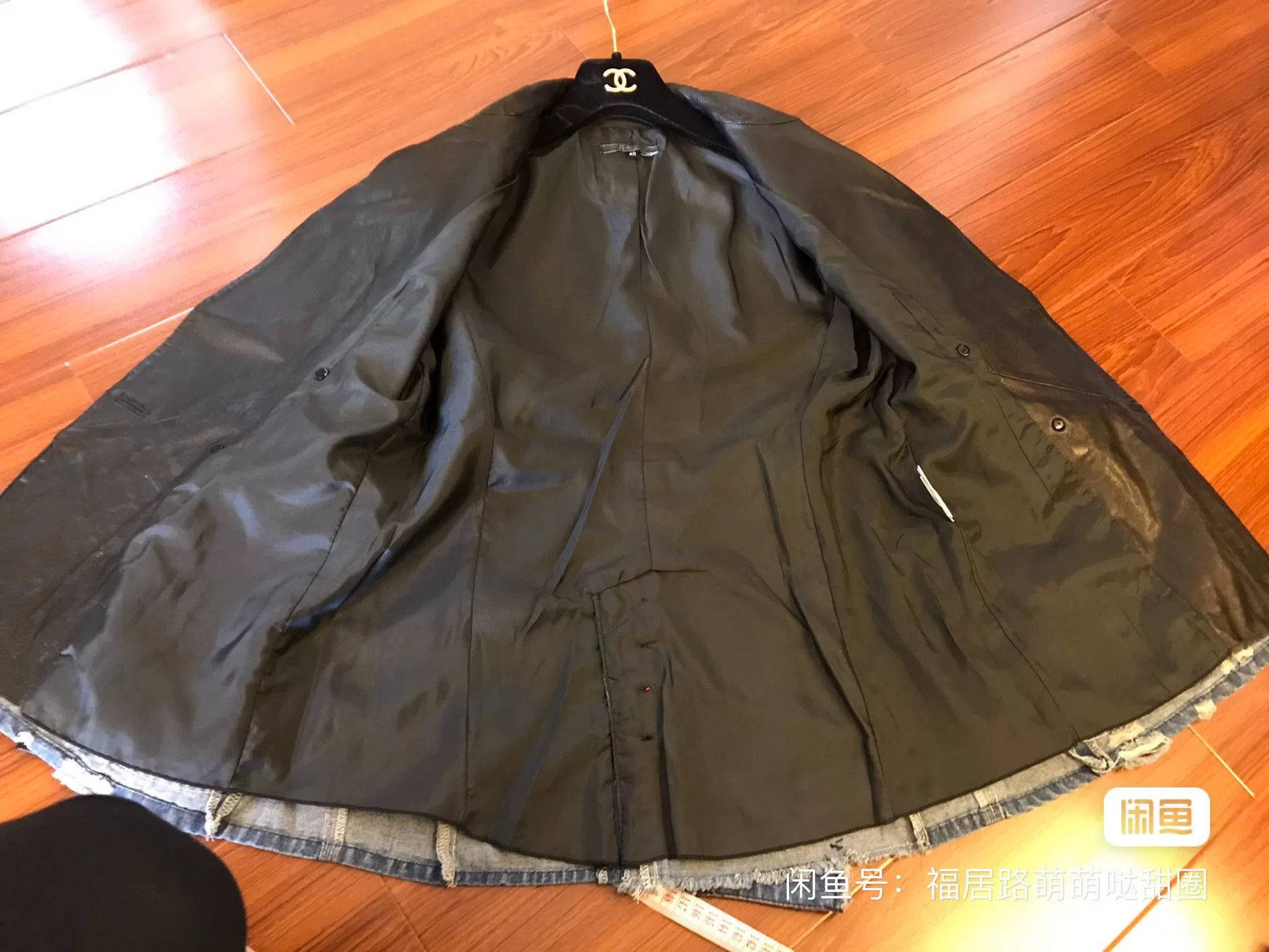 Other Women's Denim Spliced Leather Jacket Size M / US 6-8 / IT 42-44 - 5 Thumbnail