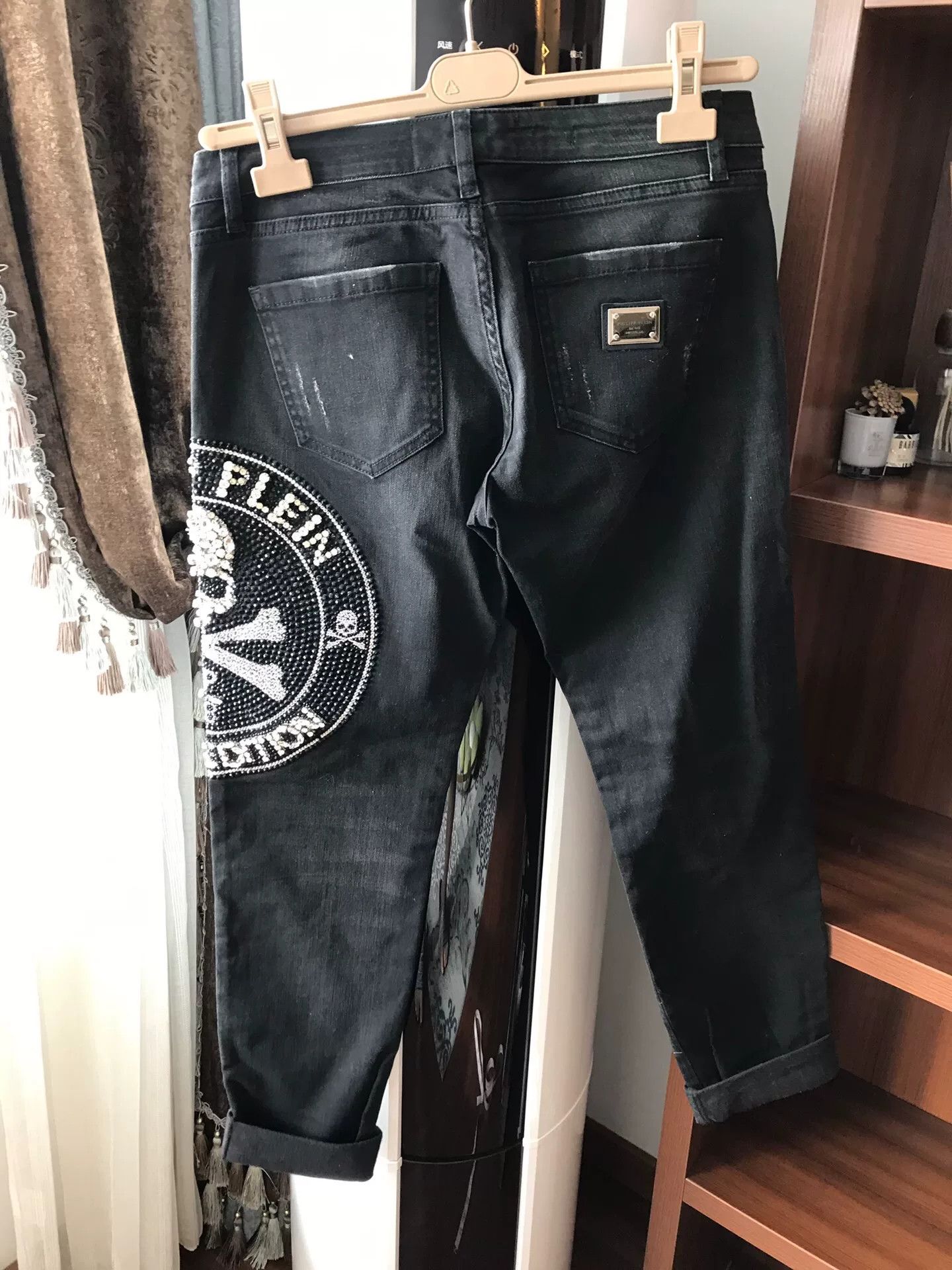 Other Black Skull Logo Straight Jeans Size US 30 / EU 46 - 4 Thumbnail