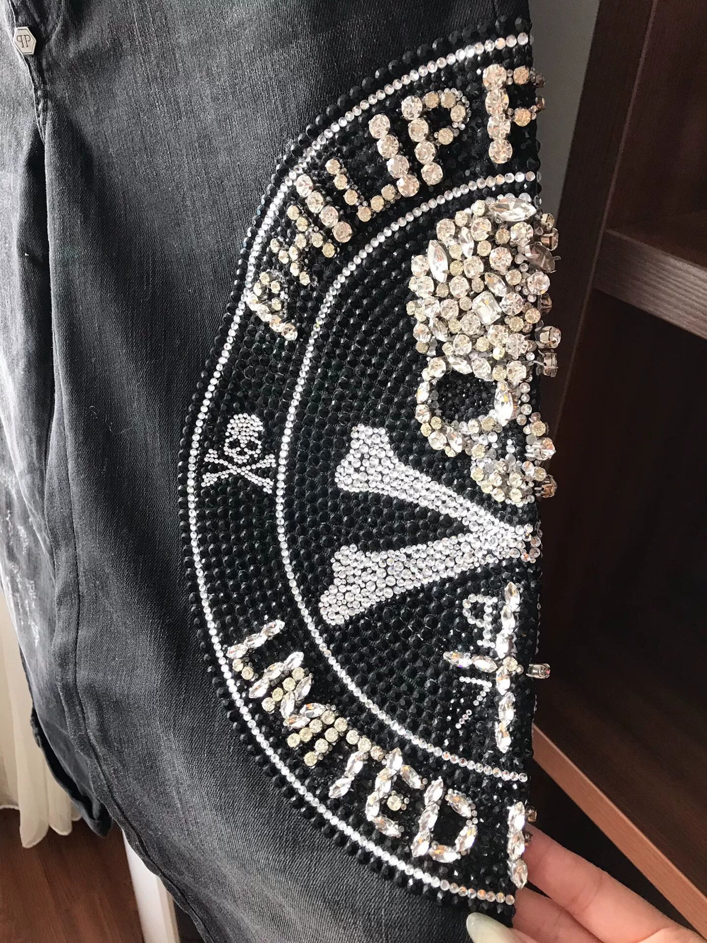Other Black Skull Logo Straight Jeans Size US 30 / EU 46 - 3 Thumbnail