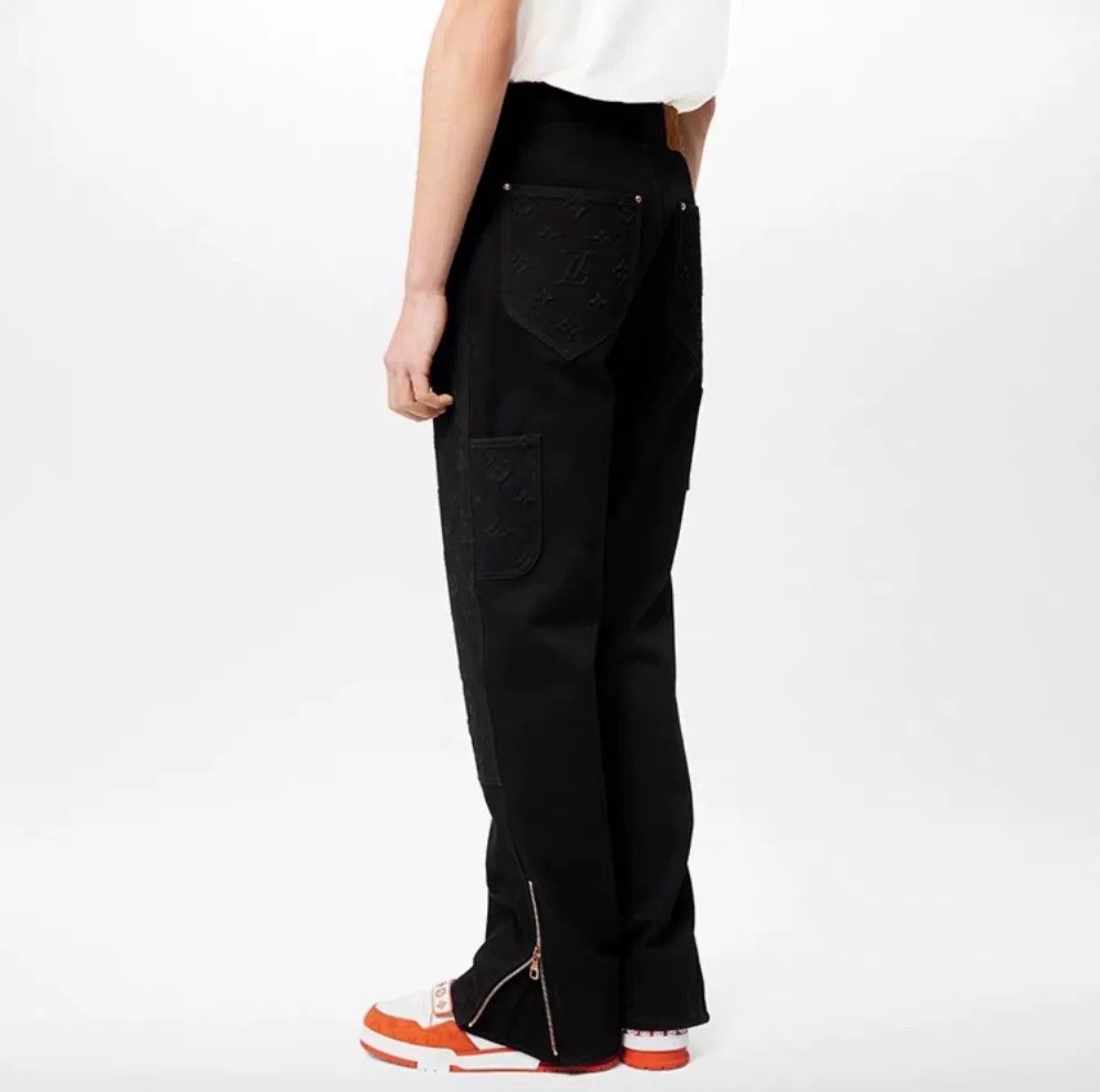 Louis Vuitton Louis Vuitton Black Monogram Jeans Size US 31 - 3 Thumbnail